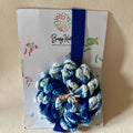Handmade Crochet Floral Band Shaded Blue/Blue