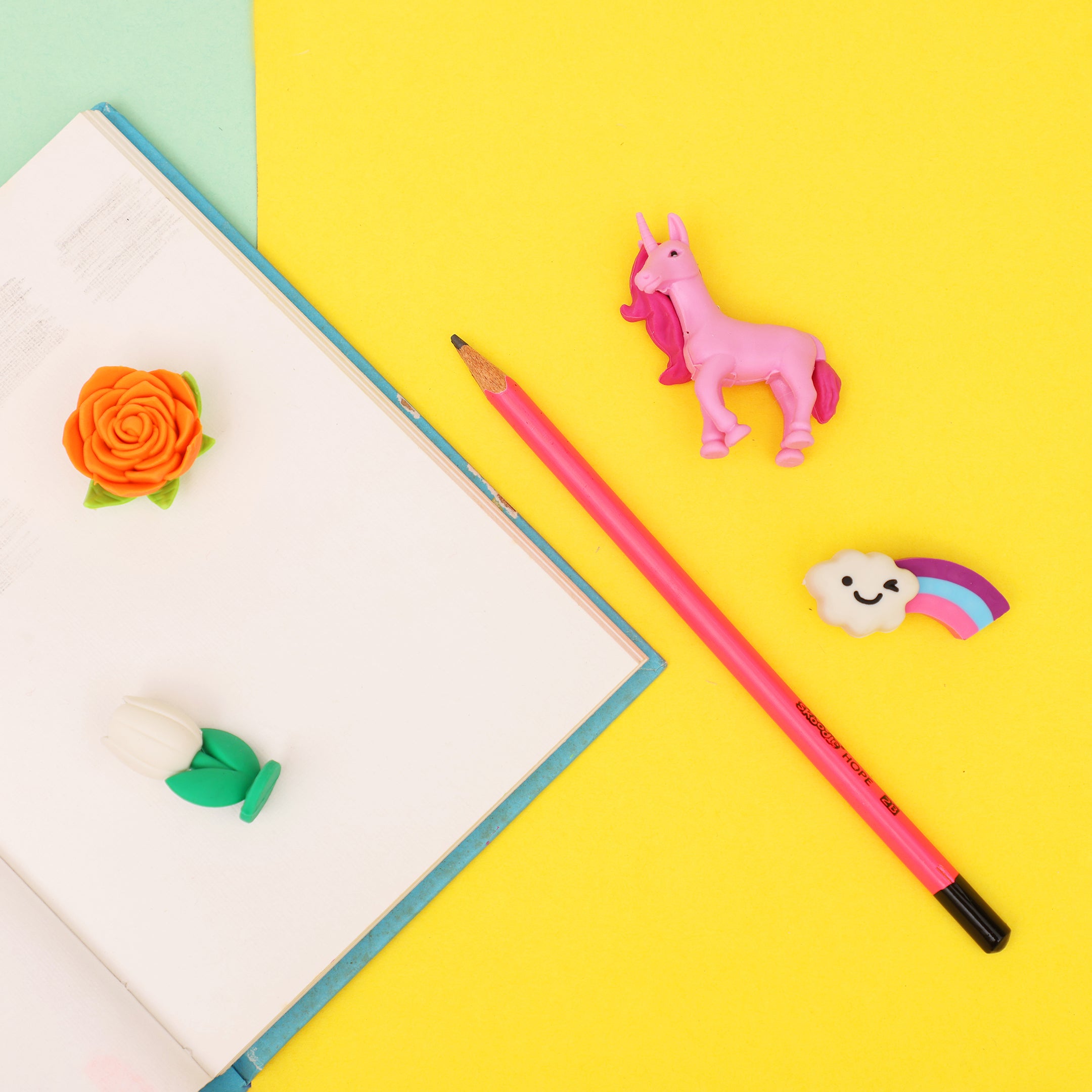 Unicorn Eraser Set