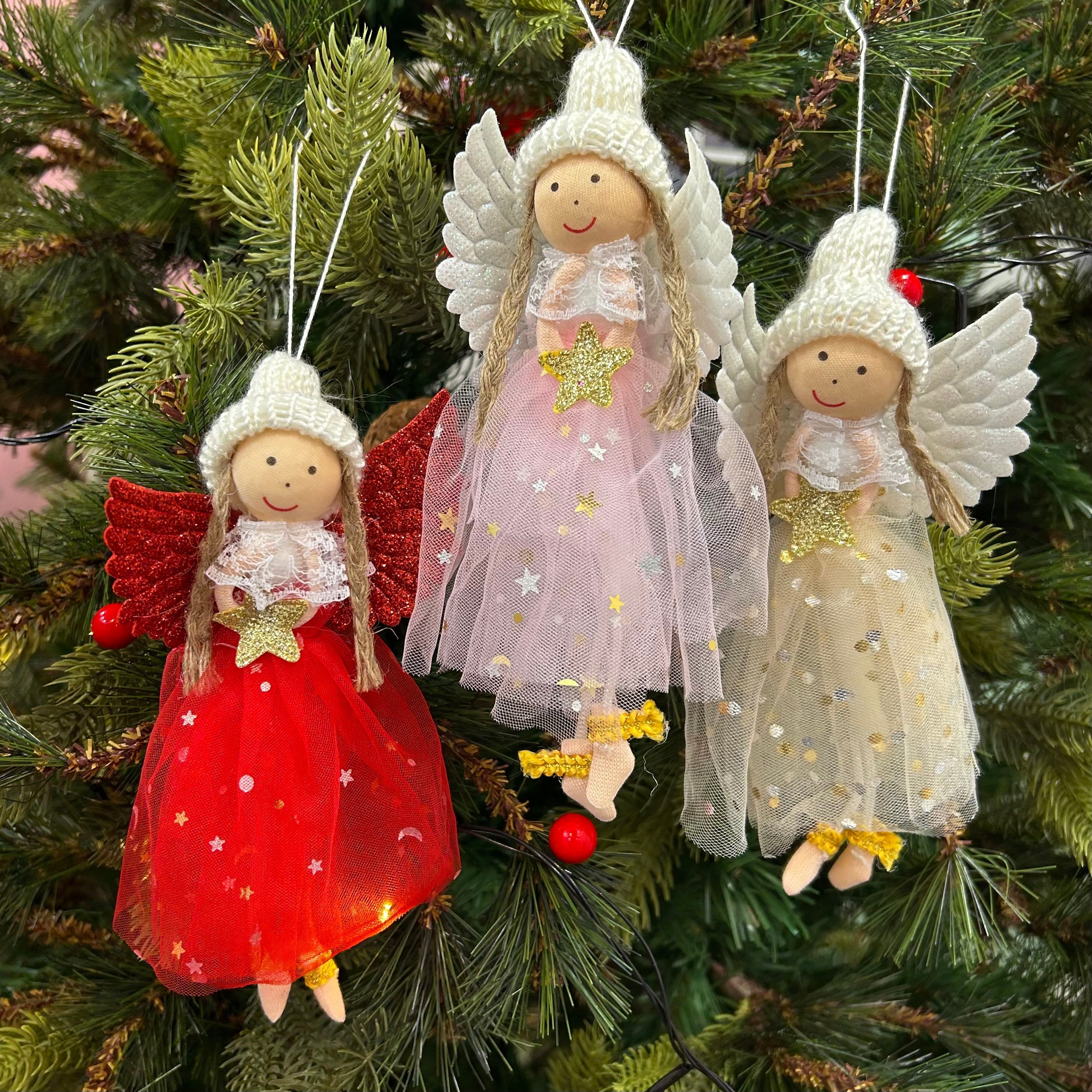 Angel Wings Ornaments - Set of 3