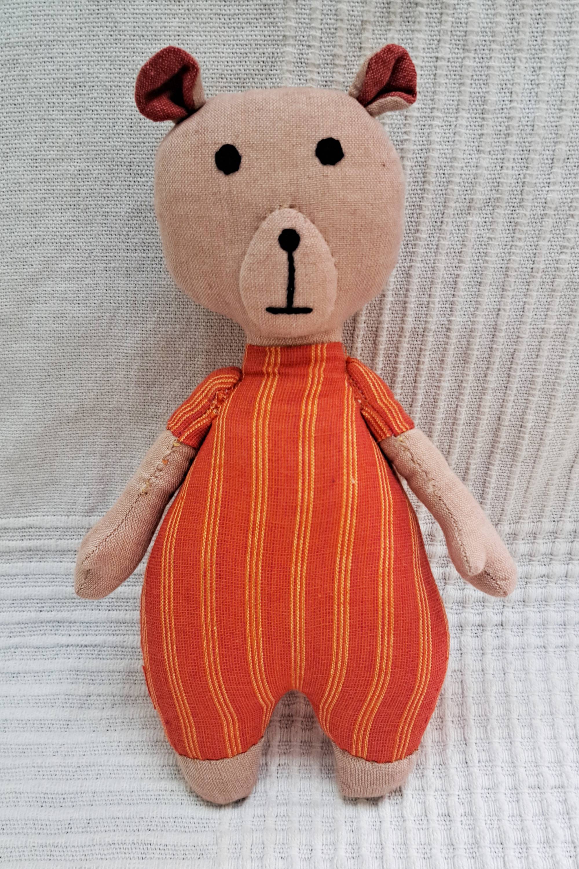 Bear Handmade Organic Fabric Toy