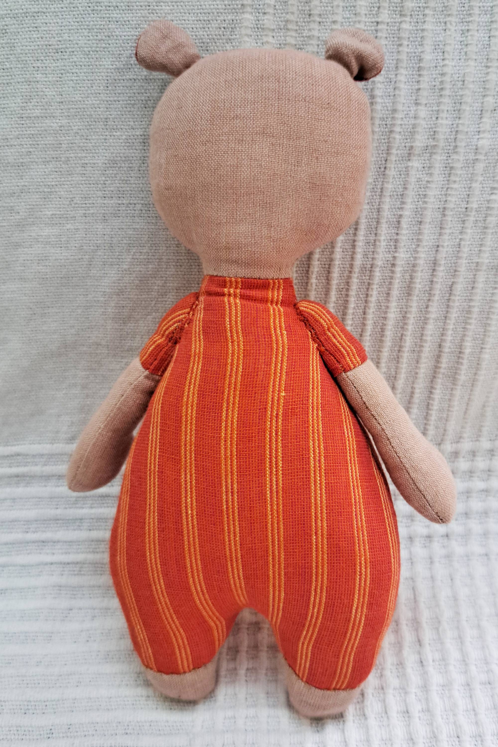 Bear Handmade Organic Fabric Toy