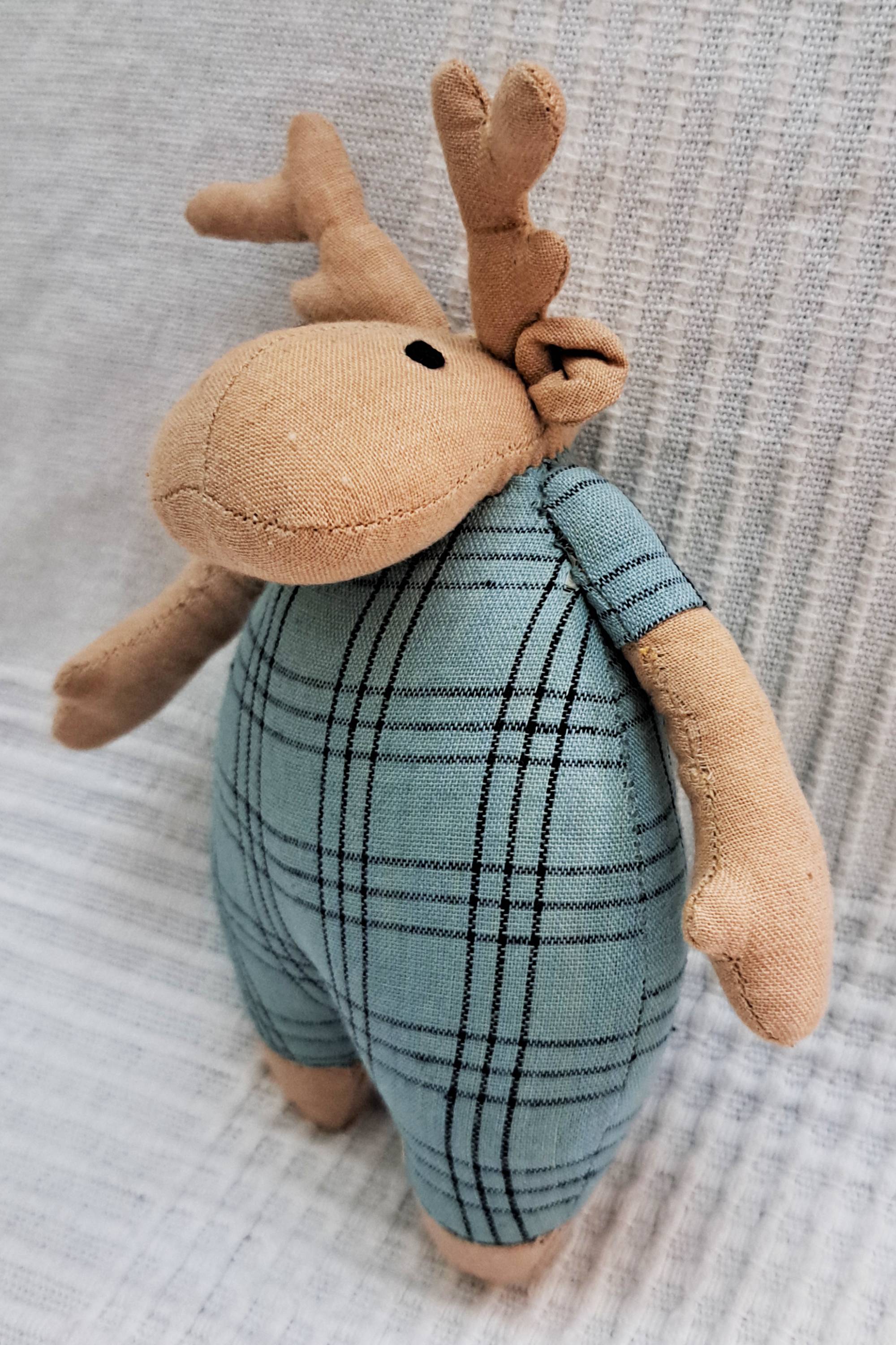 Reindeer Handmade Organic Fabric Toy