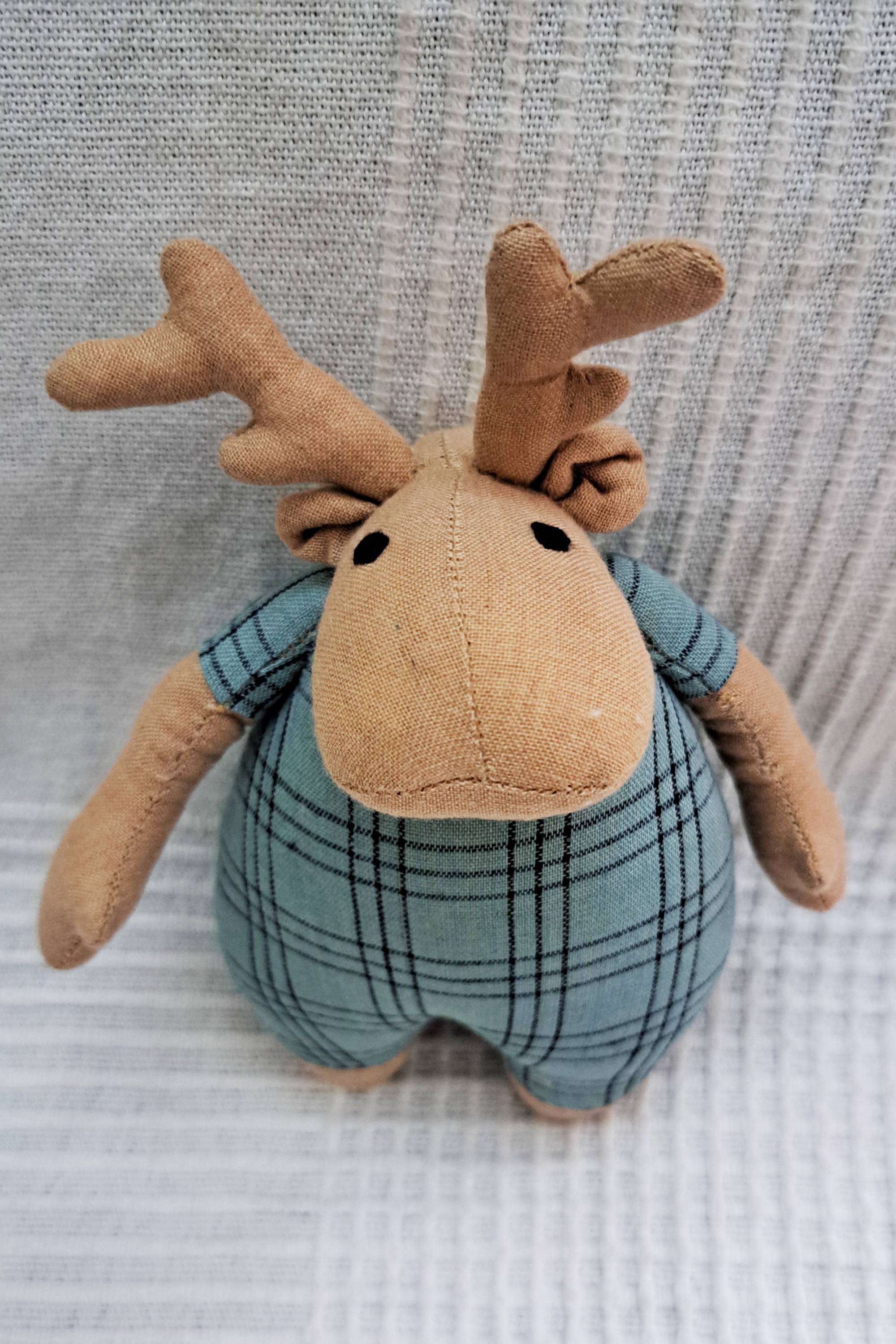 Reindeer Handmade Organic Fabric Toy