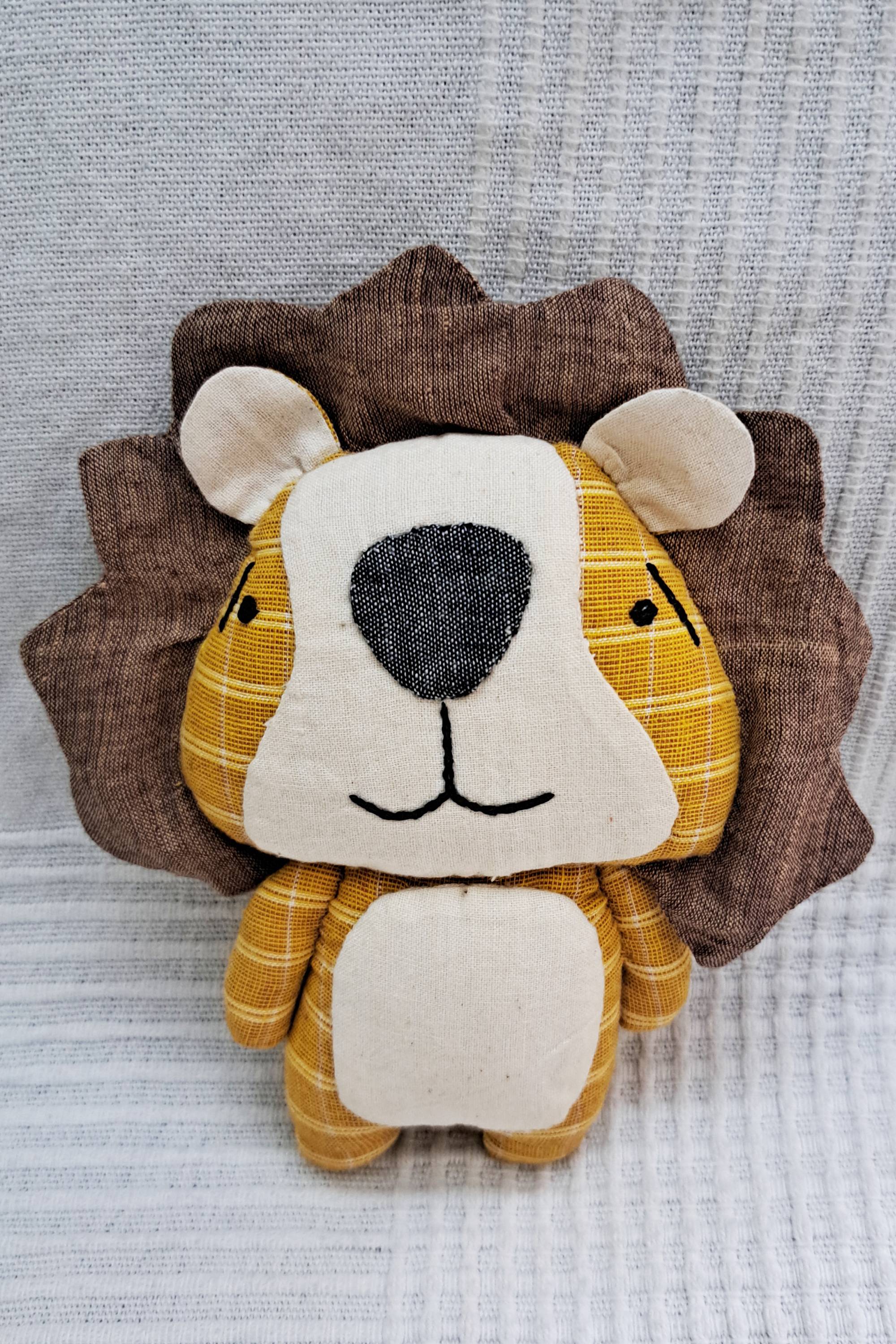 Lion Handmade Organic Fabric Toy