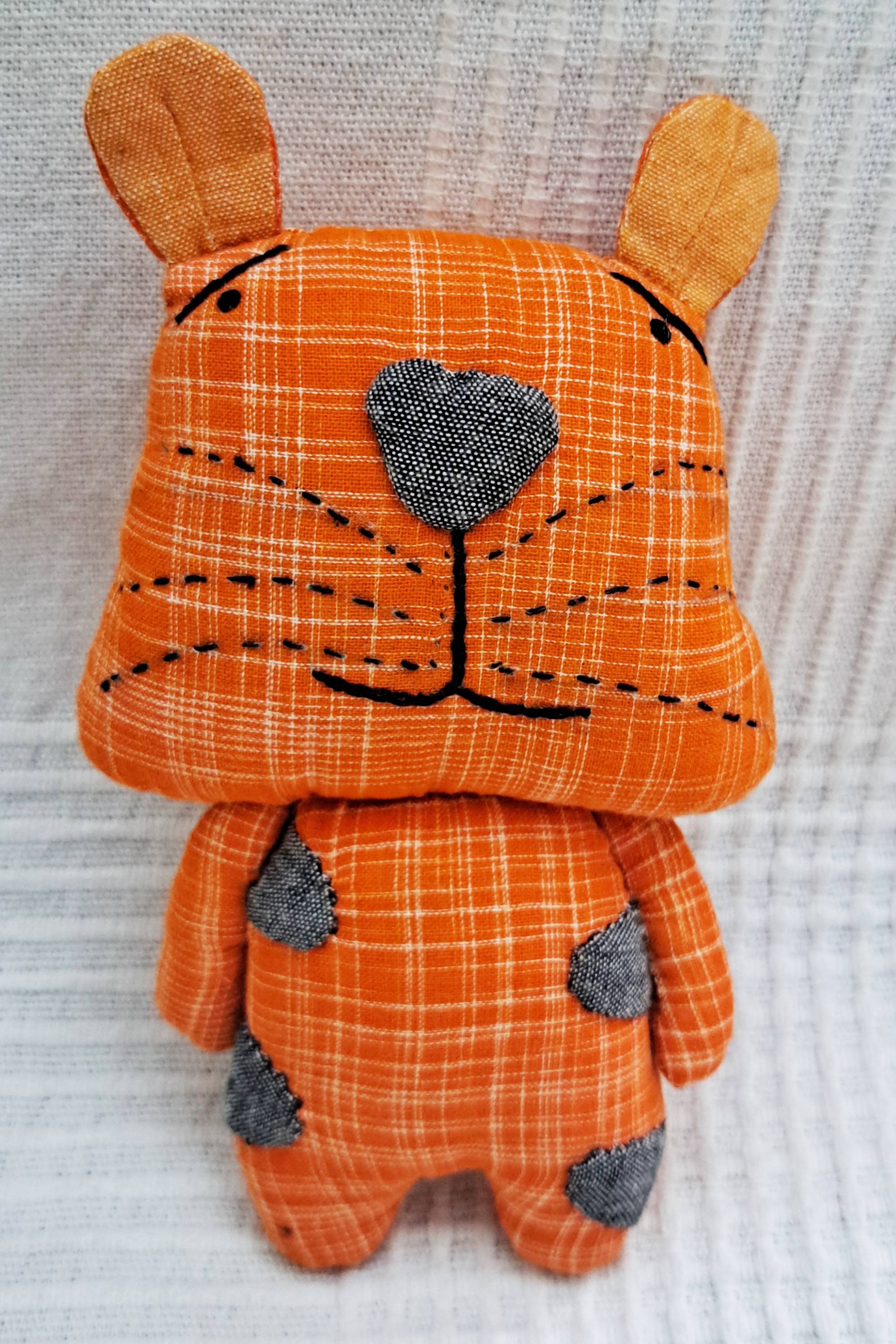 Tiger Handmade Organic Fabric Toy