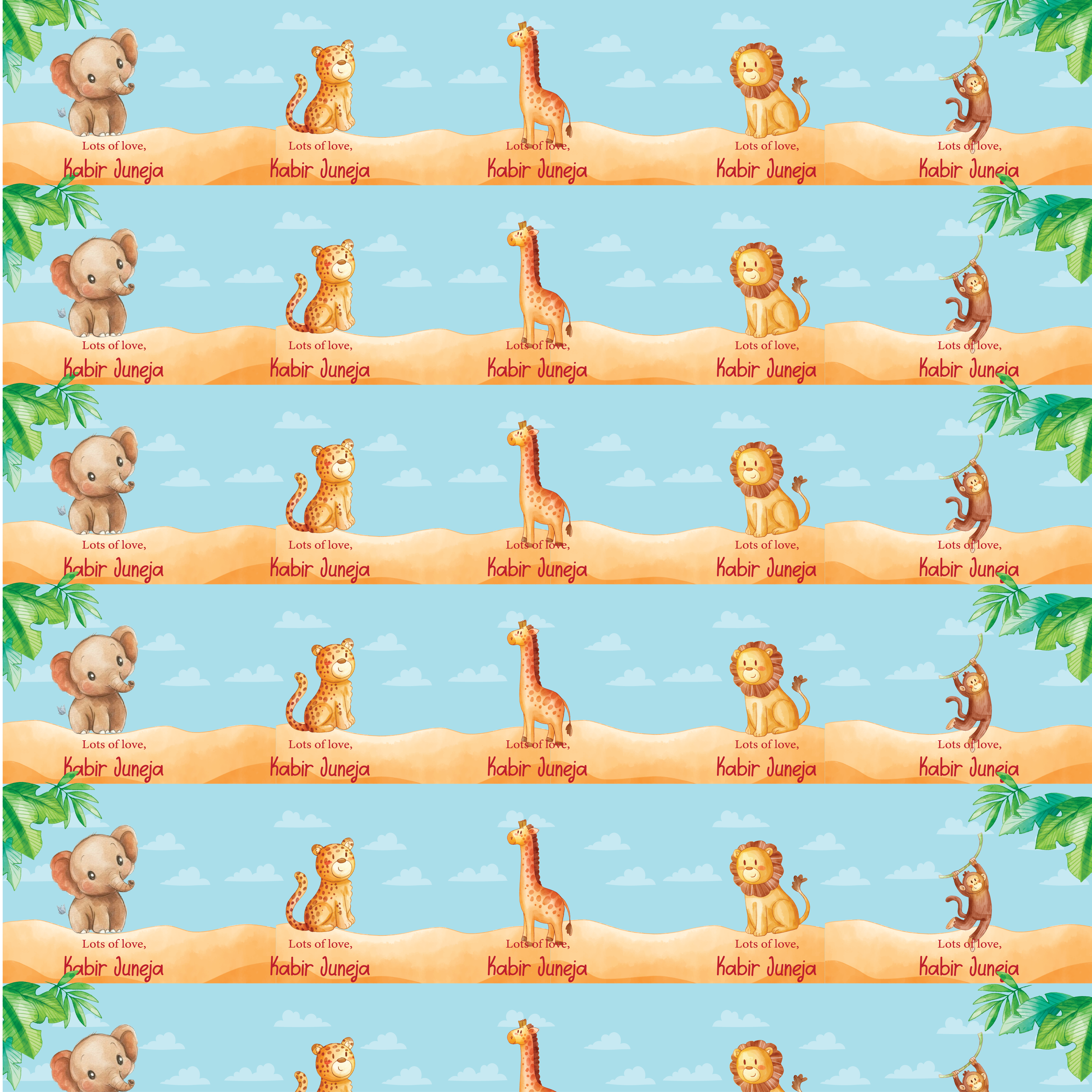 Gift Wrapping Paper  - Jungle Joy