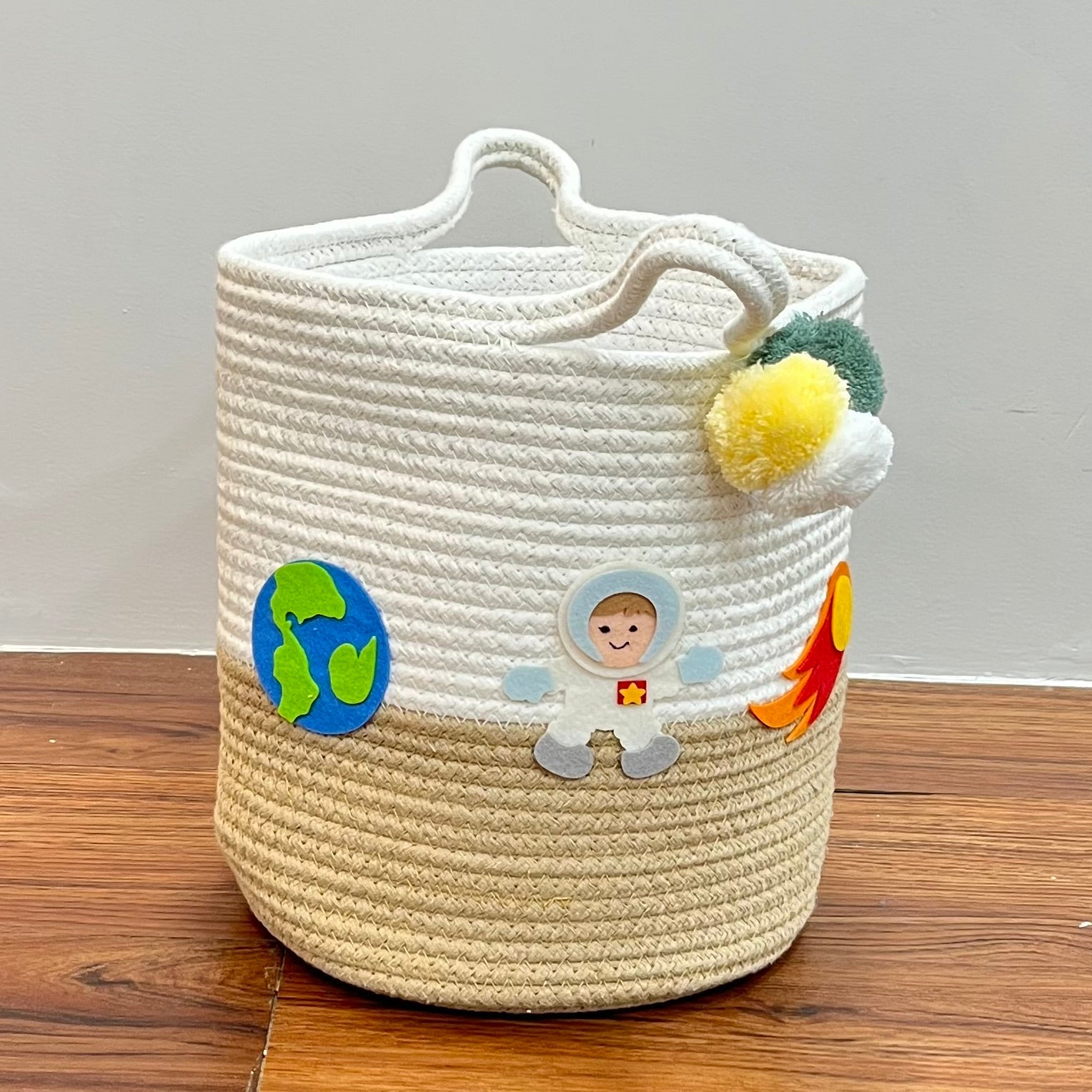 Astronaut’s Array - Jute Cotton Storage Basket