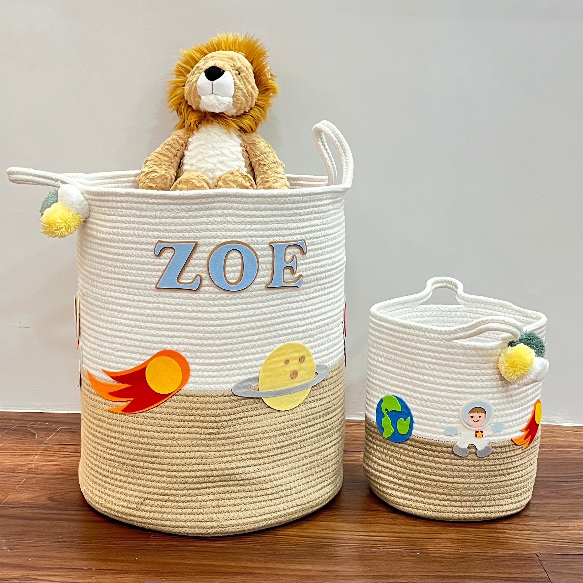 Astronaut’s Array - Jute Cotton Storage Basket