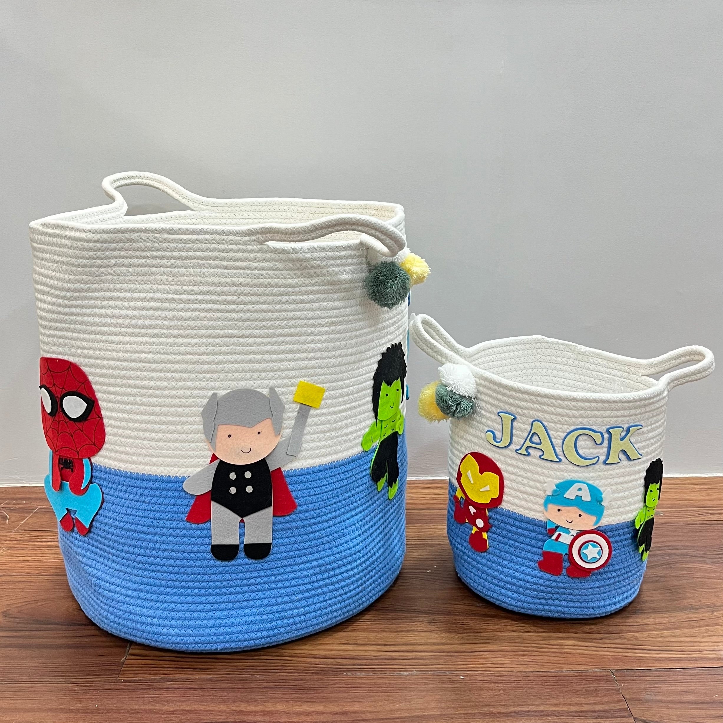 Superhero Squad - Jute Cotton Storage Basket