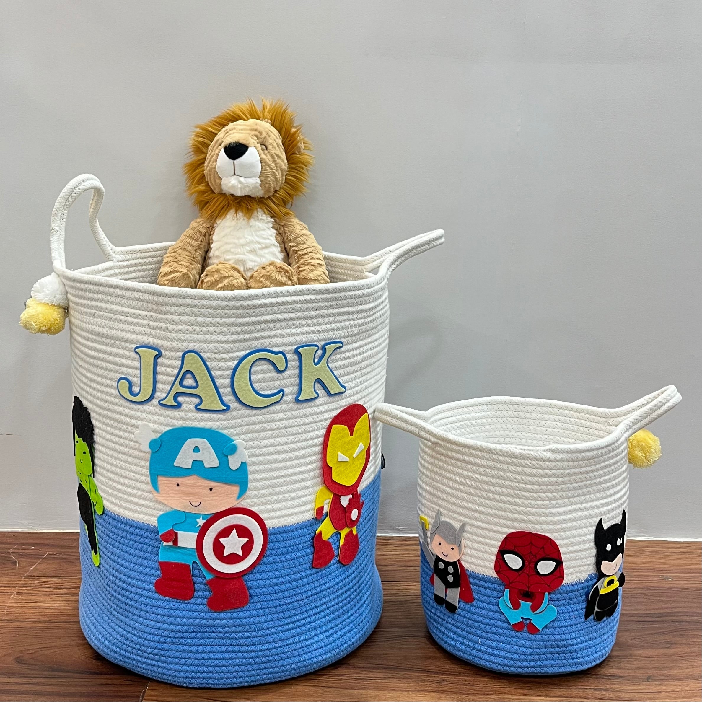 Superhero Squad - Jute Cotton Storage Basket