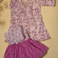 Ombre Floral Sharara Set - Lavender
