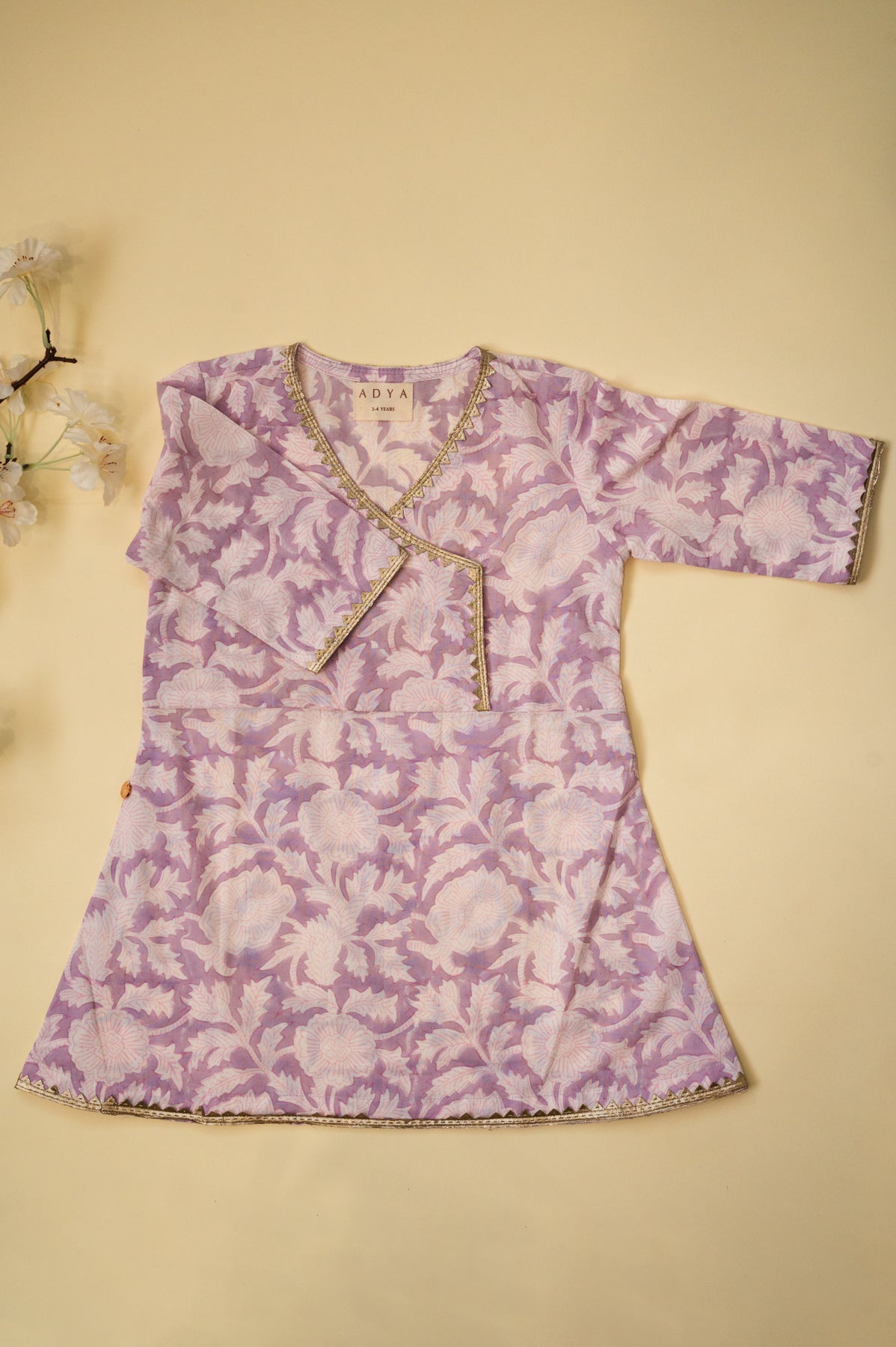 Ombre Floral Sharara Set - Lavender