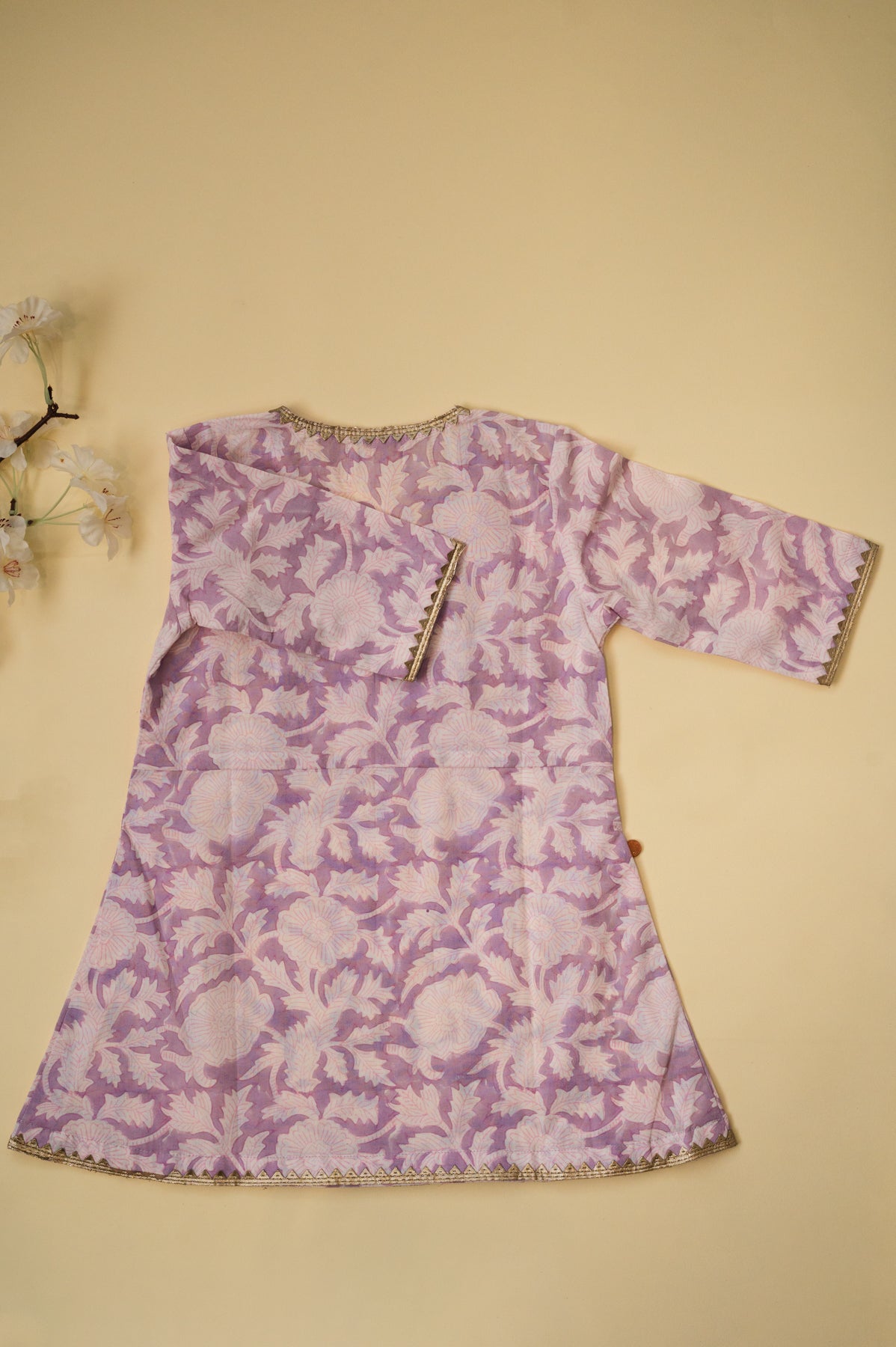 Ombre Floral Sharara Set - Lavender