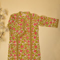 Floral Print Kurta - Green And Pink