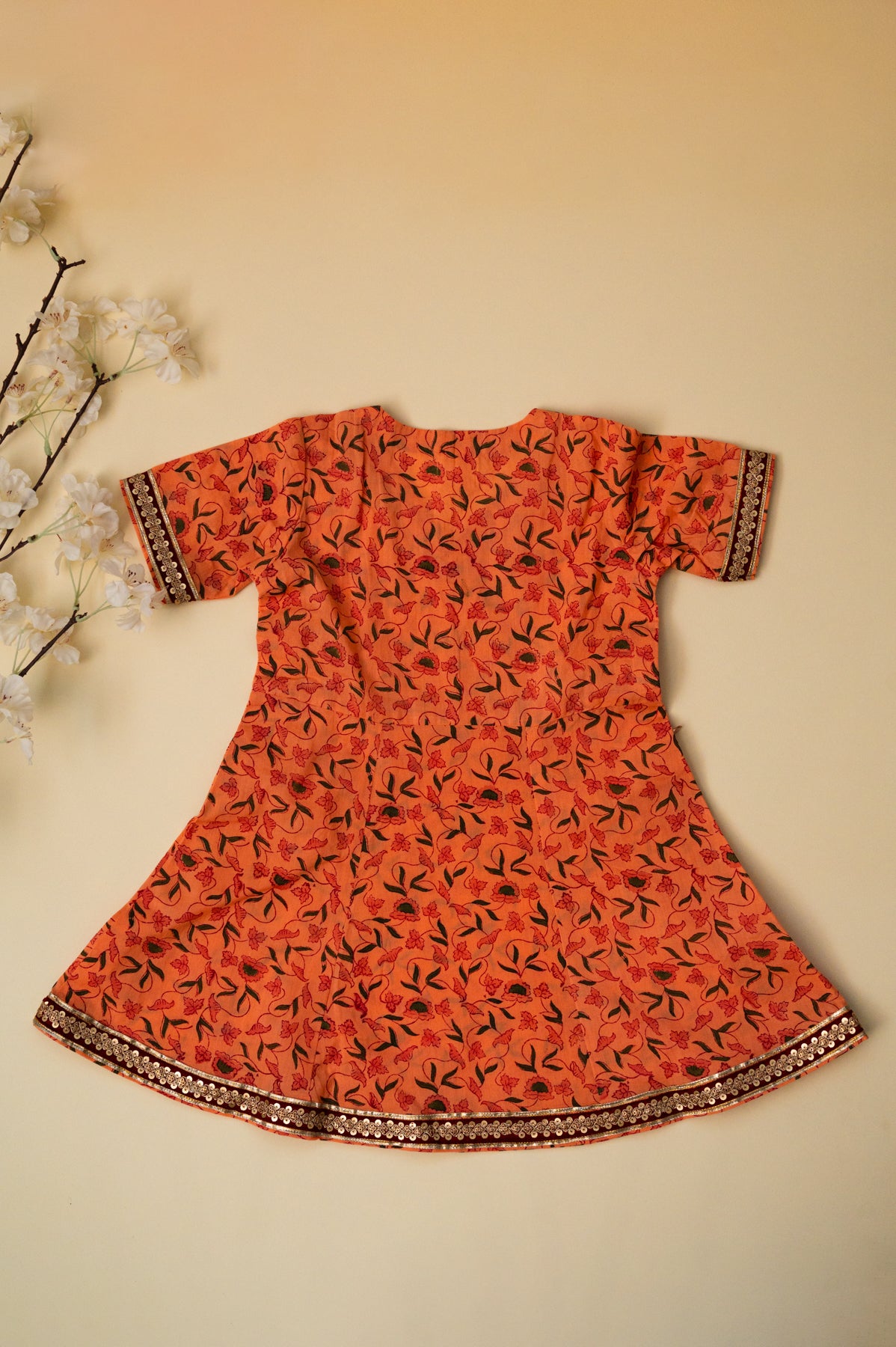 Co-Ord Set With Pants - Orange