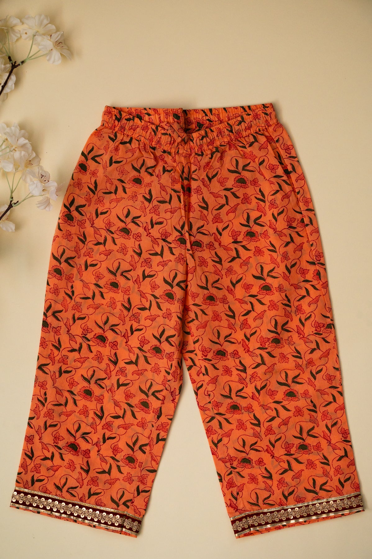 Co-Ord Set With Pants - Orange