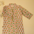 Jaal And Booti Floral Kurta - Baby Pink