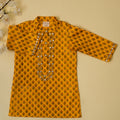Mirror Work Kurta - Yellow