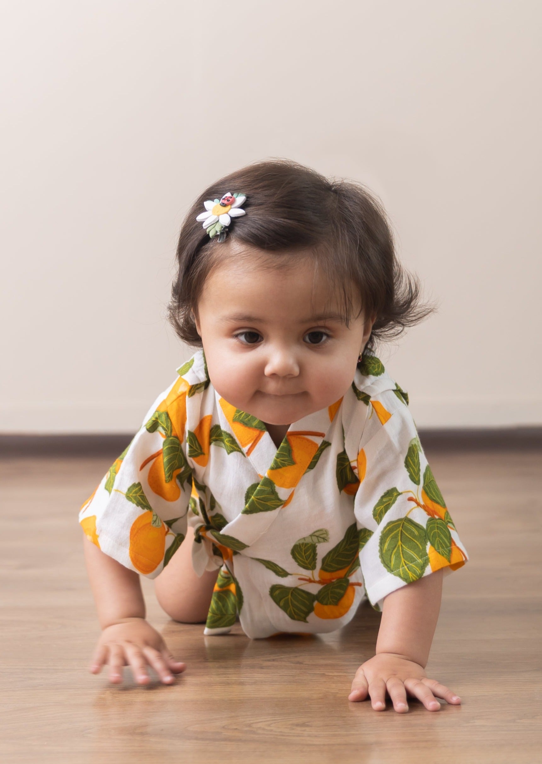 Peach Of My Heart Kimono Onesie