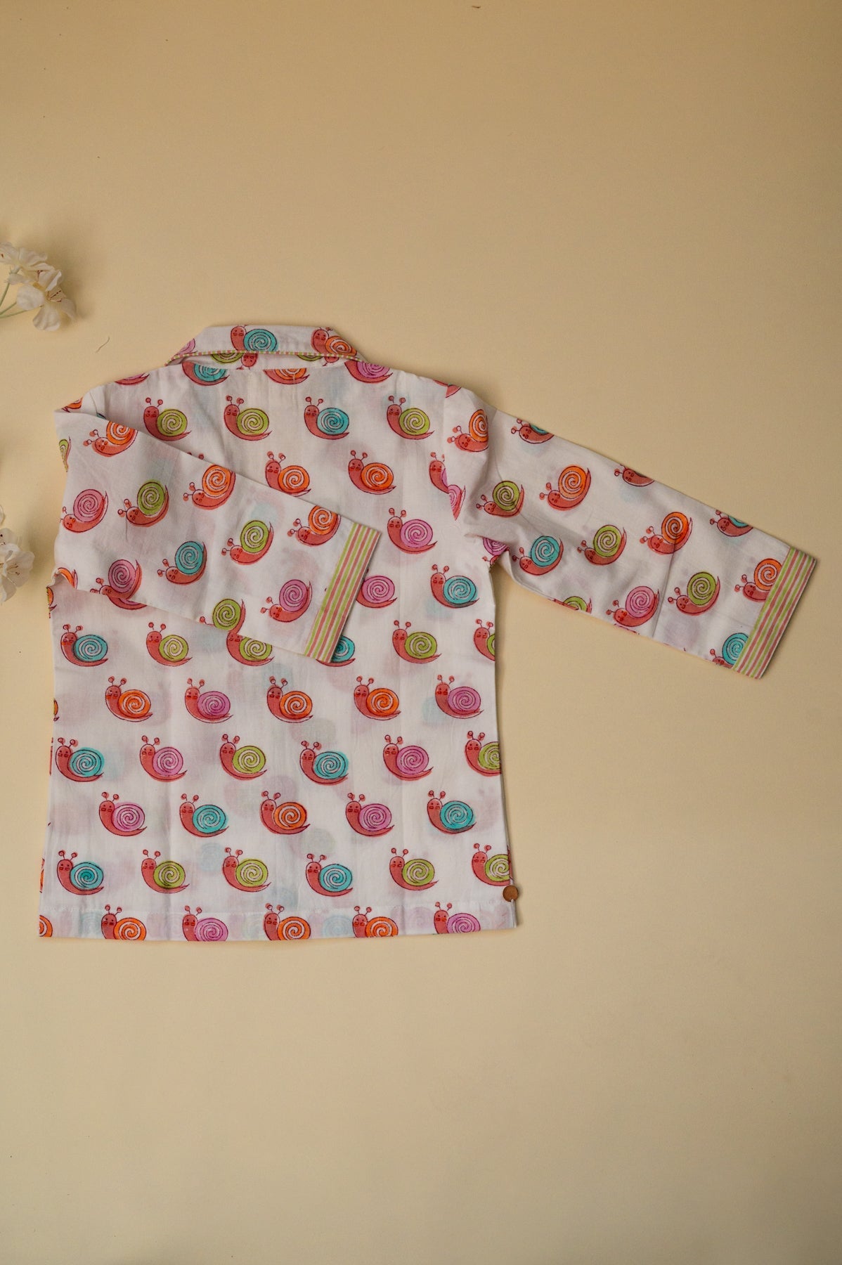 Multicolor Snail Kids Night Suit