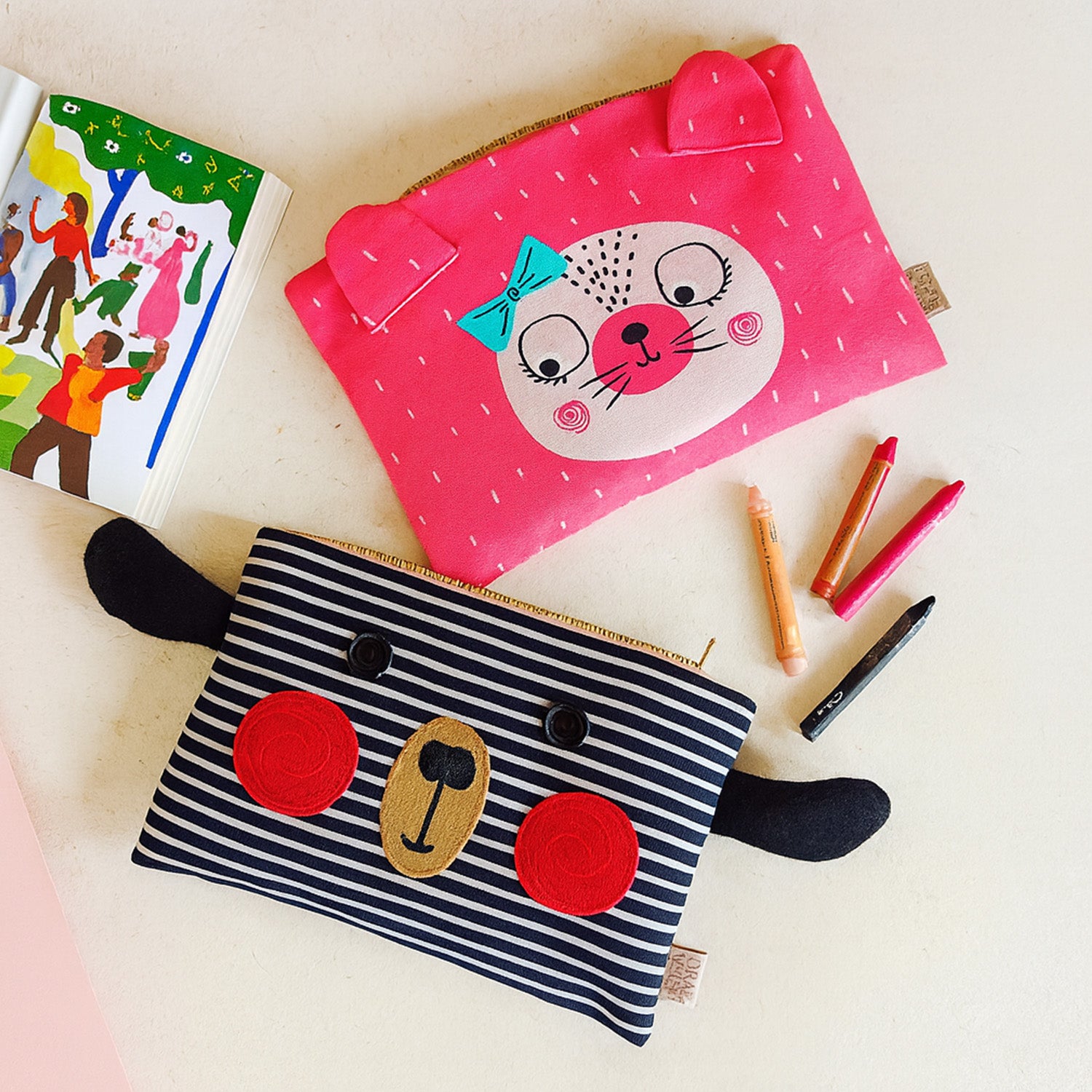 Kitty Cat & Moo Pouch Combo