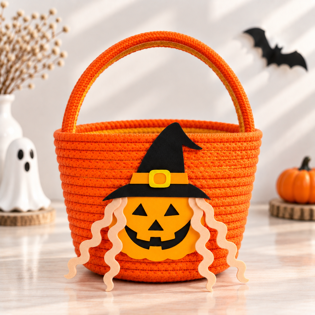 Personalised Little Witchy Pumpkin Basket
