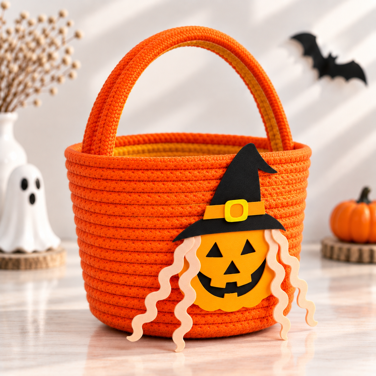 Personalised Little Witchy Pumpkin Basket