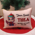 Luxe Hand Embroidered Dear Santa Pillow