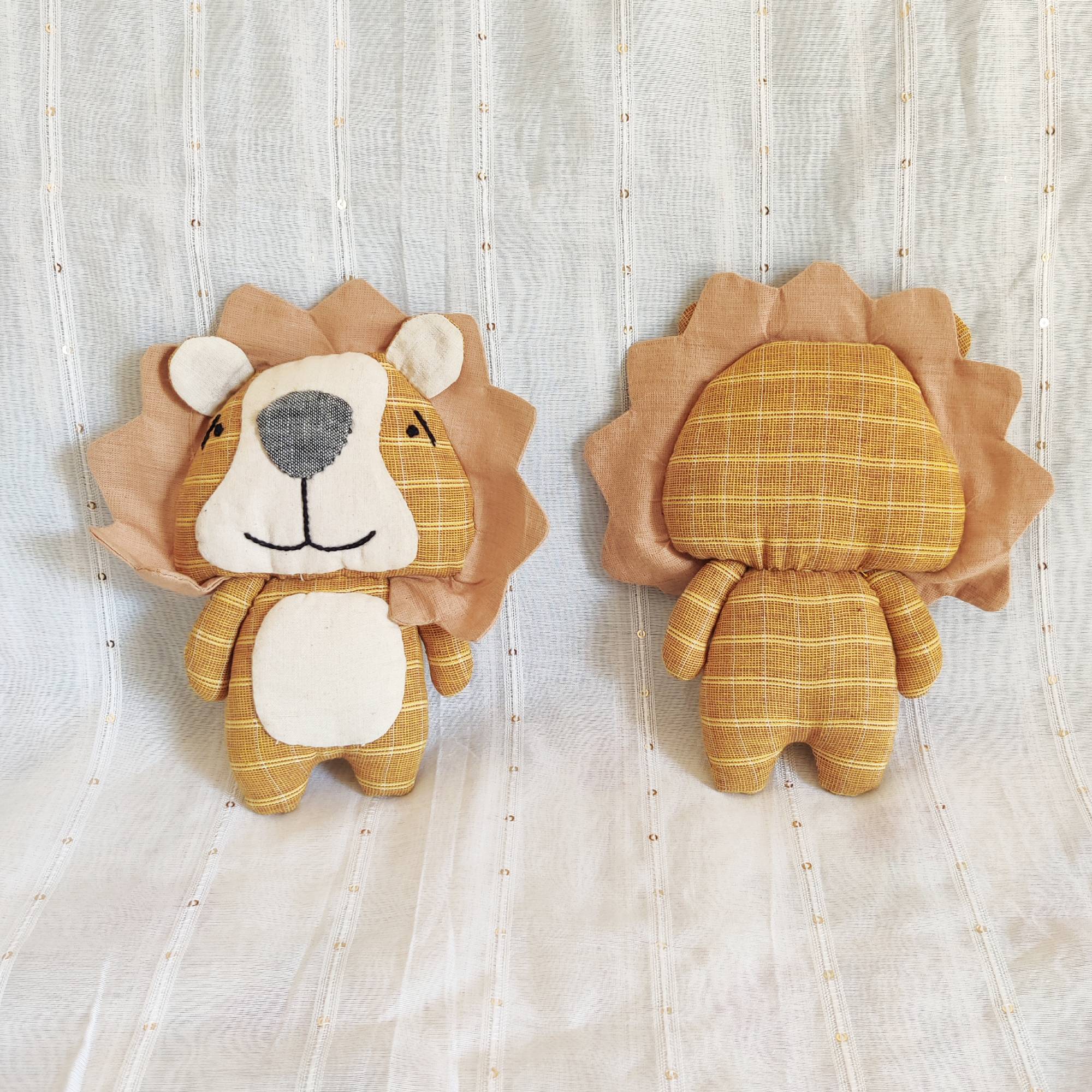 Lion Handmade Organic Fabric Toy