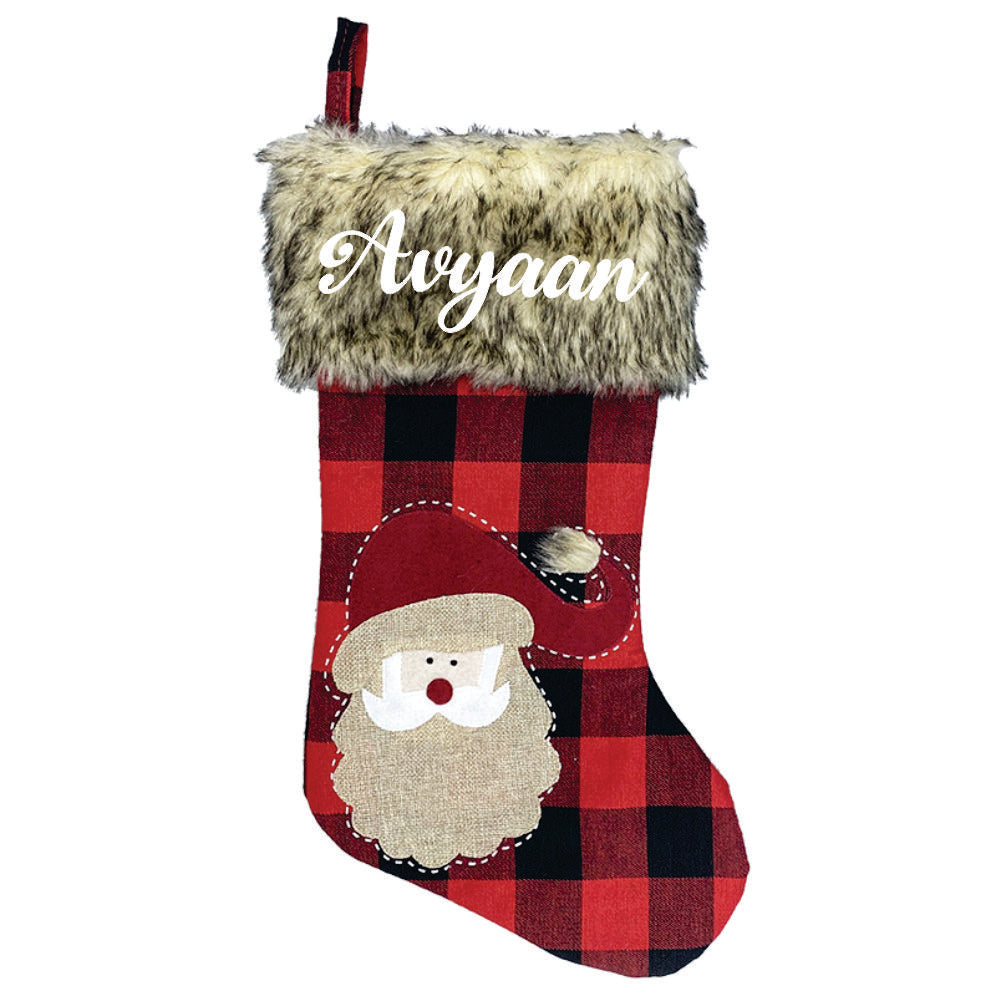 Frosty's Furry Stocking - Happy Santa