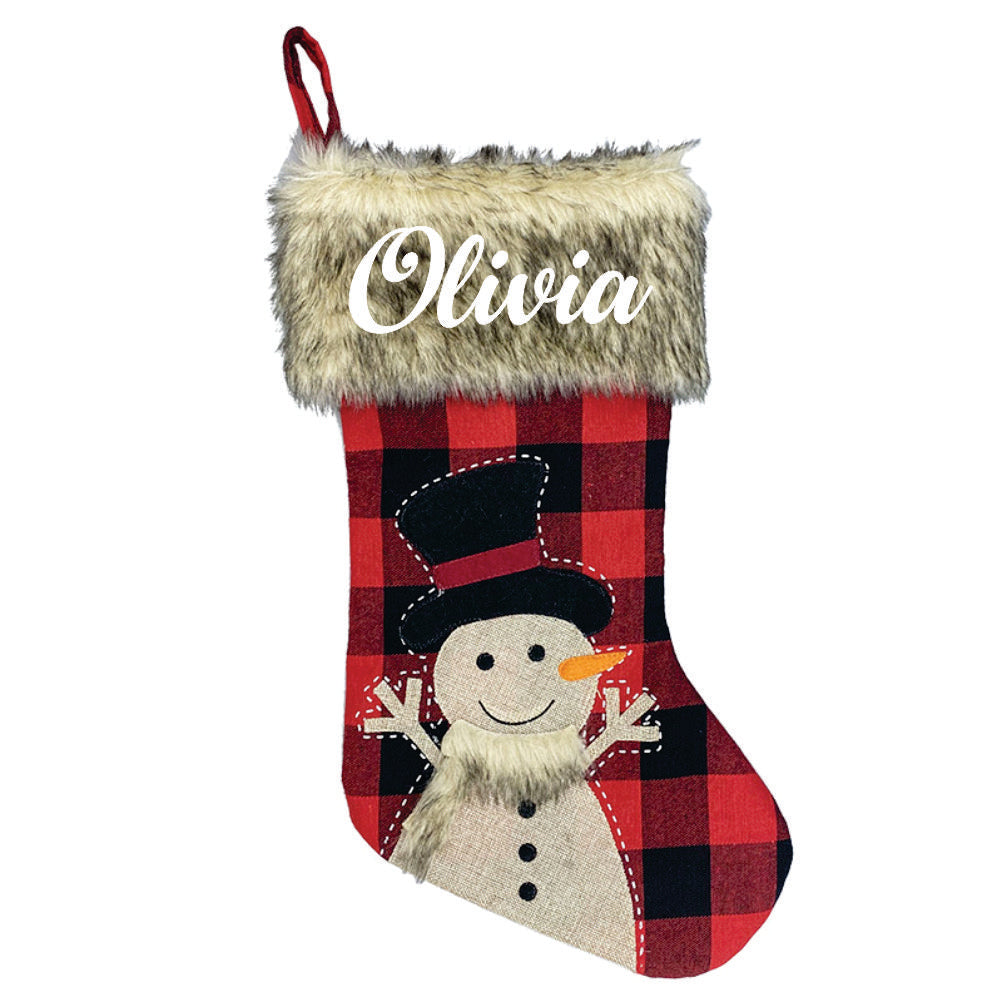 Frosty's Furry Stocking - Snowy Snowman