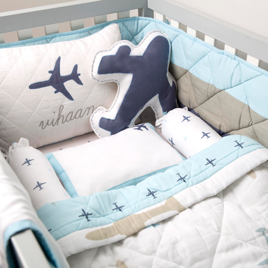 Organic Cotton Cot Bedding Set – Dream Wings - With Dohar Blanket