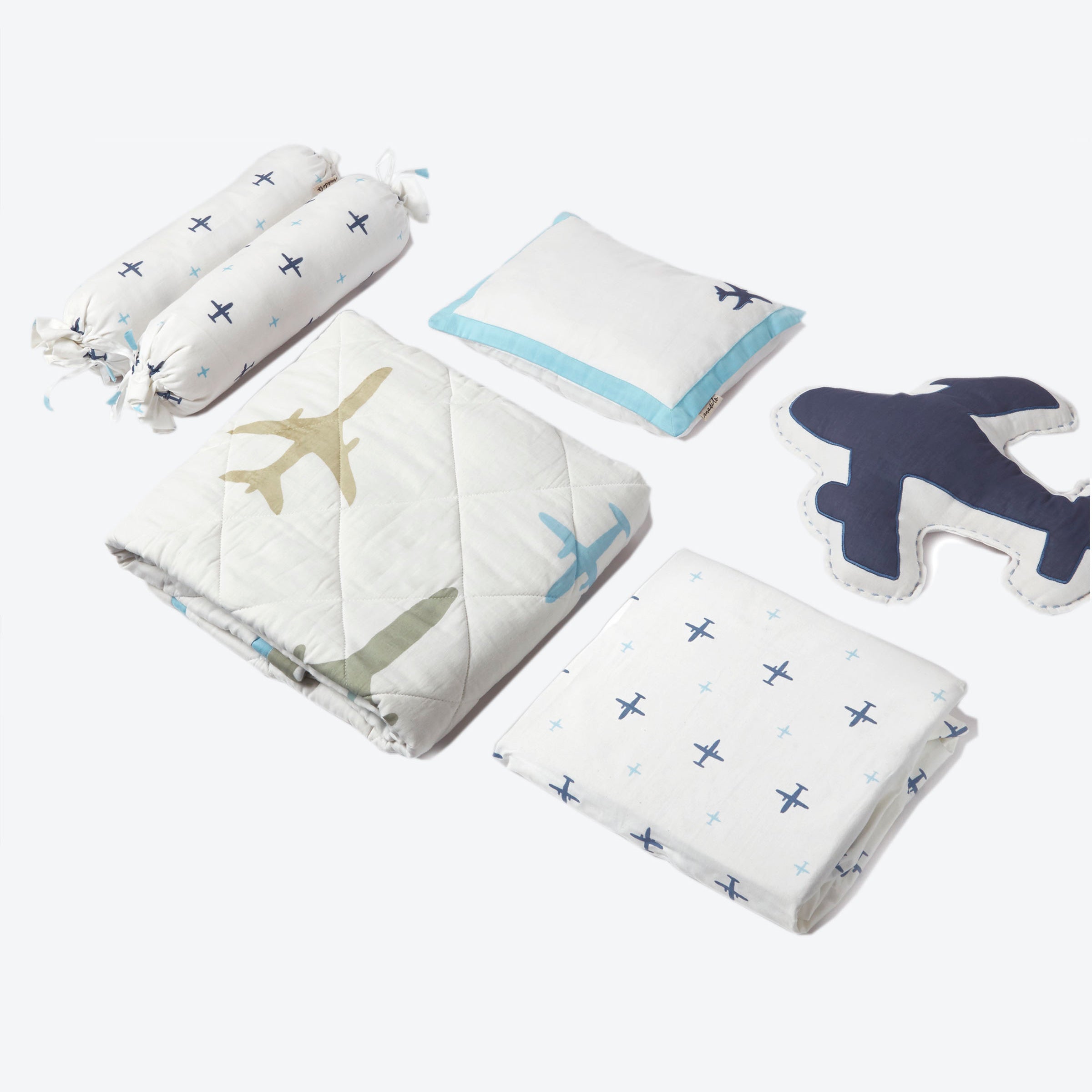 Organic Cotton Cot Bedding Set – Dream Wings - With Quilted Blanket