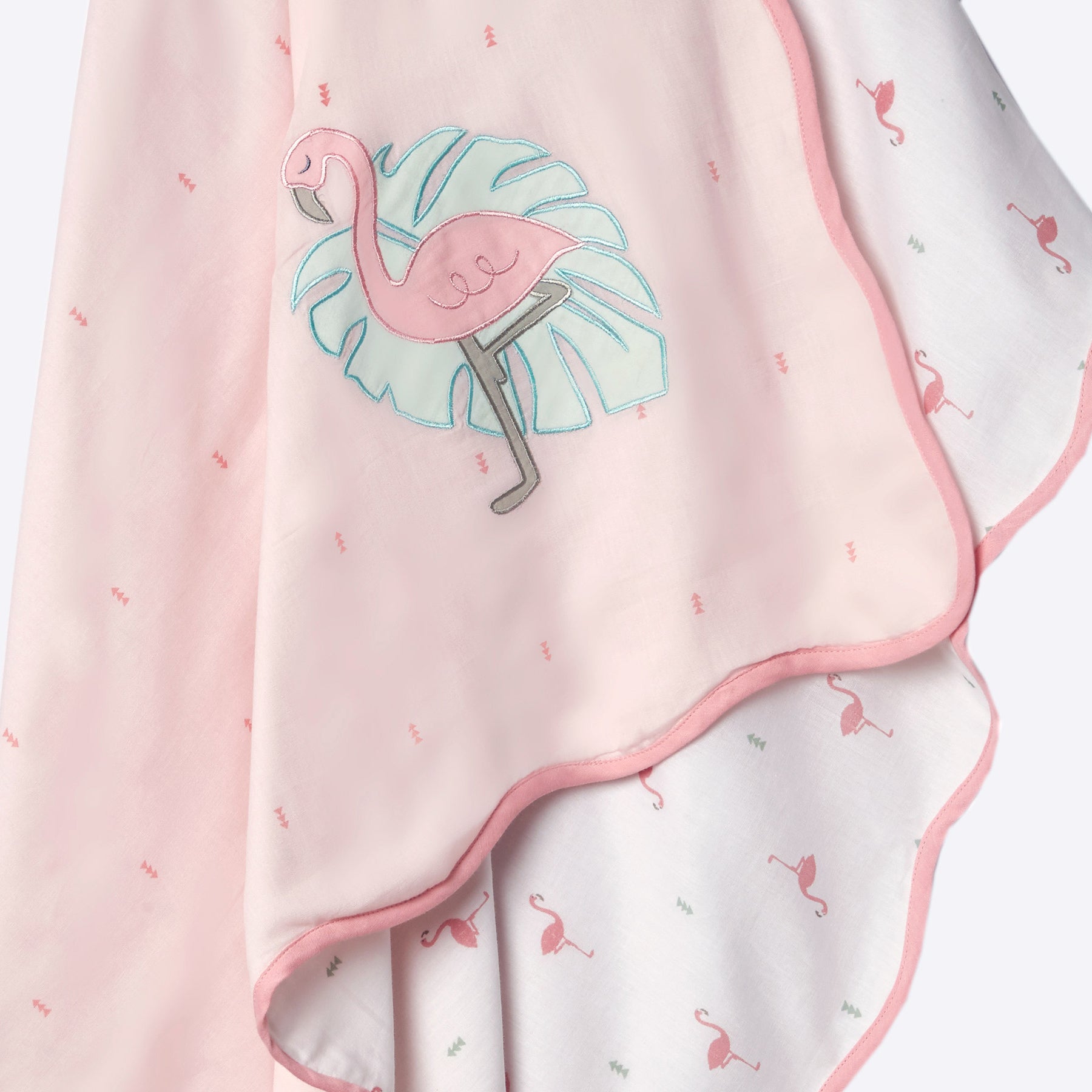 Organic Cotton Dohar  - Hello Flamingo