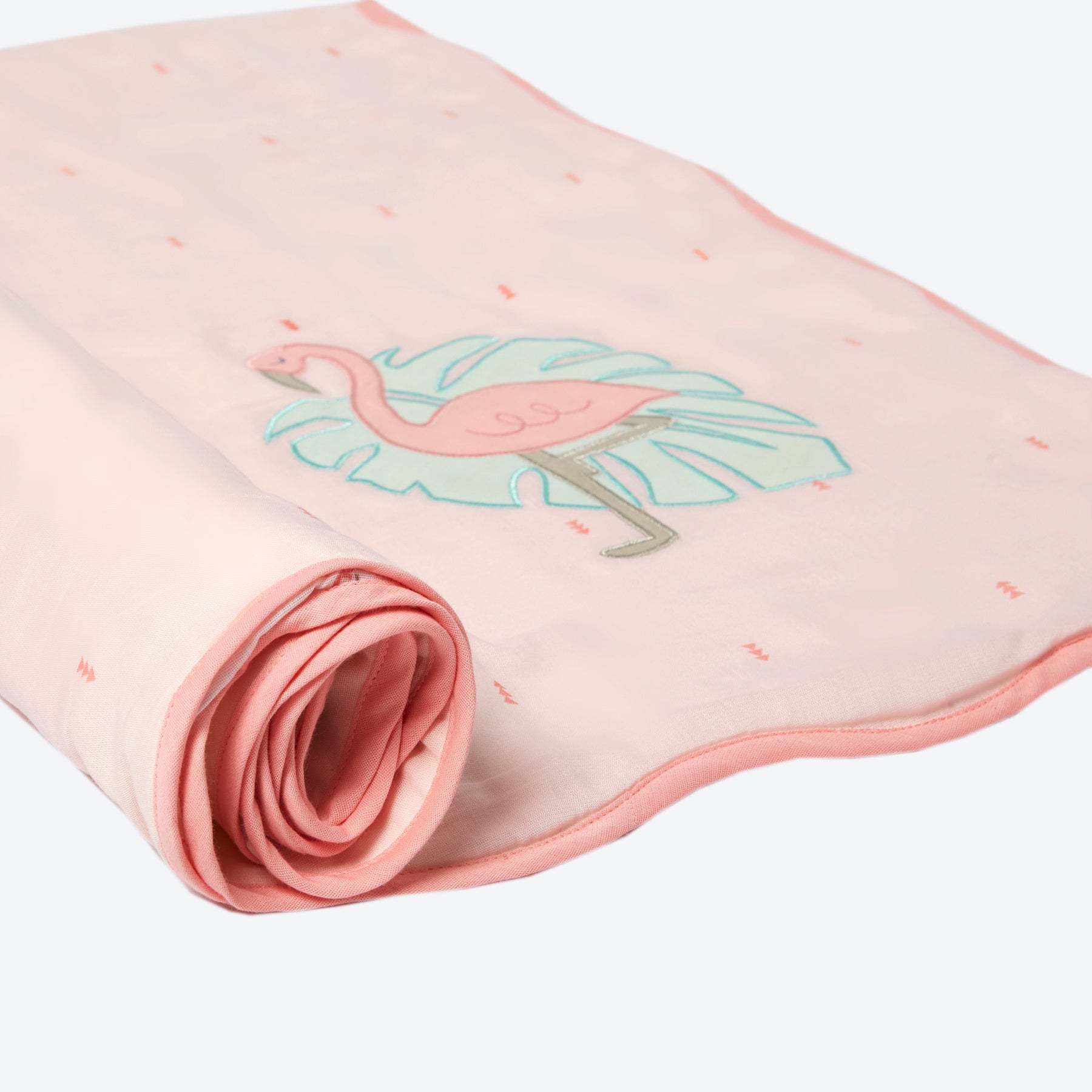 Organic Cotton Dohar  - Hello Flamingo