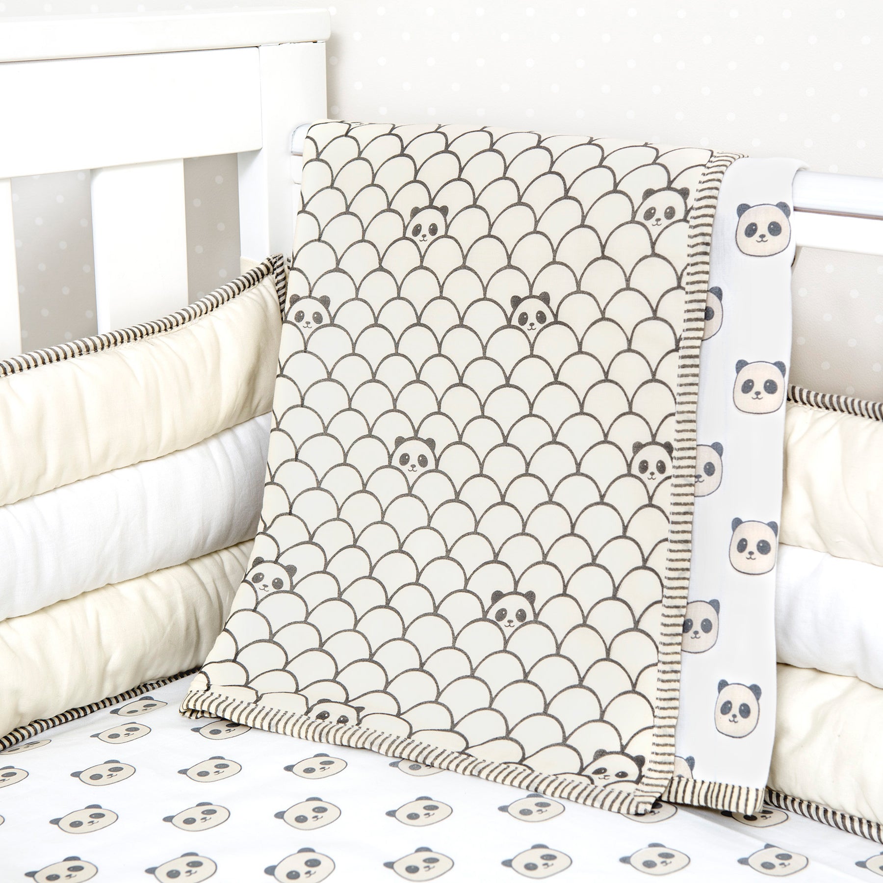Organic Cotton Dohar  - Peekaboo Panda