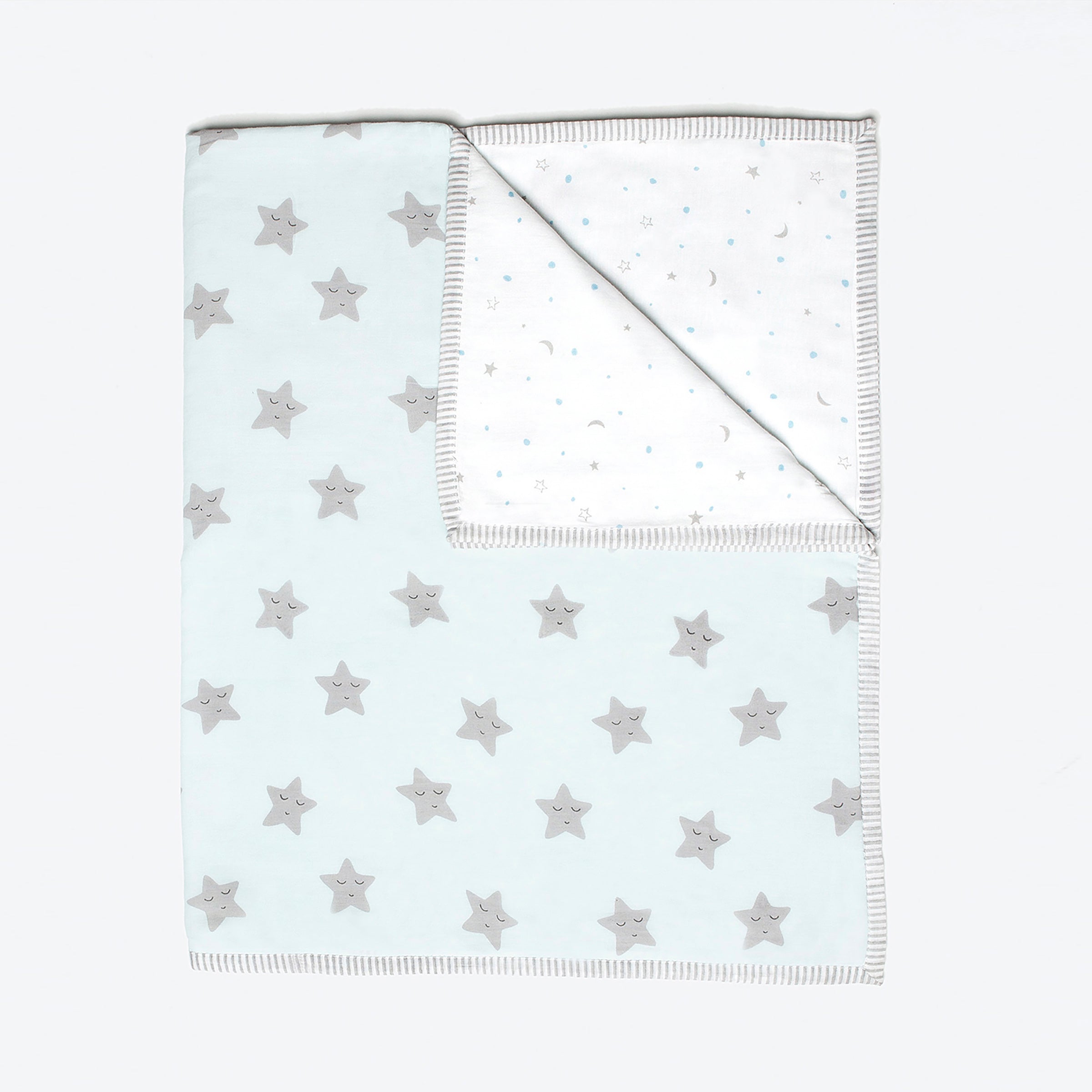 Organic Cotton Dohar  - Sleepy Star - Blue