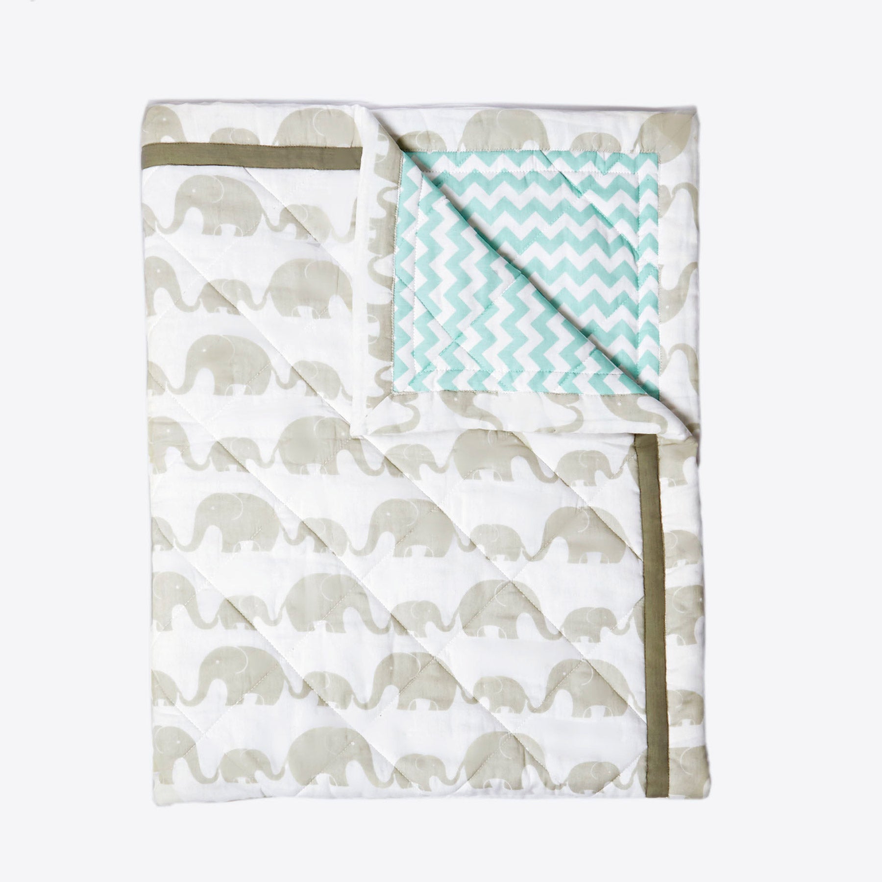 Organic Cotton Quilt - Elephant Parade