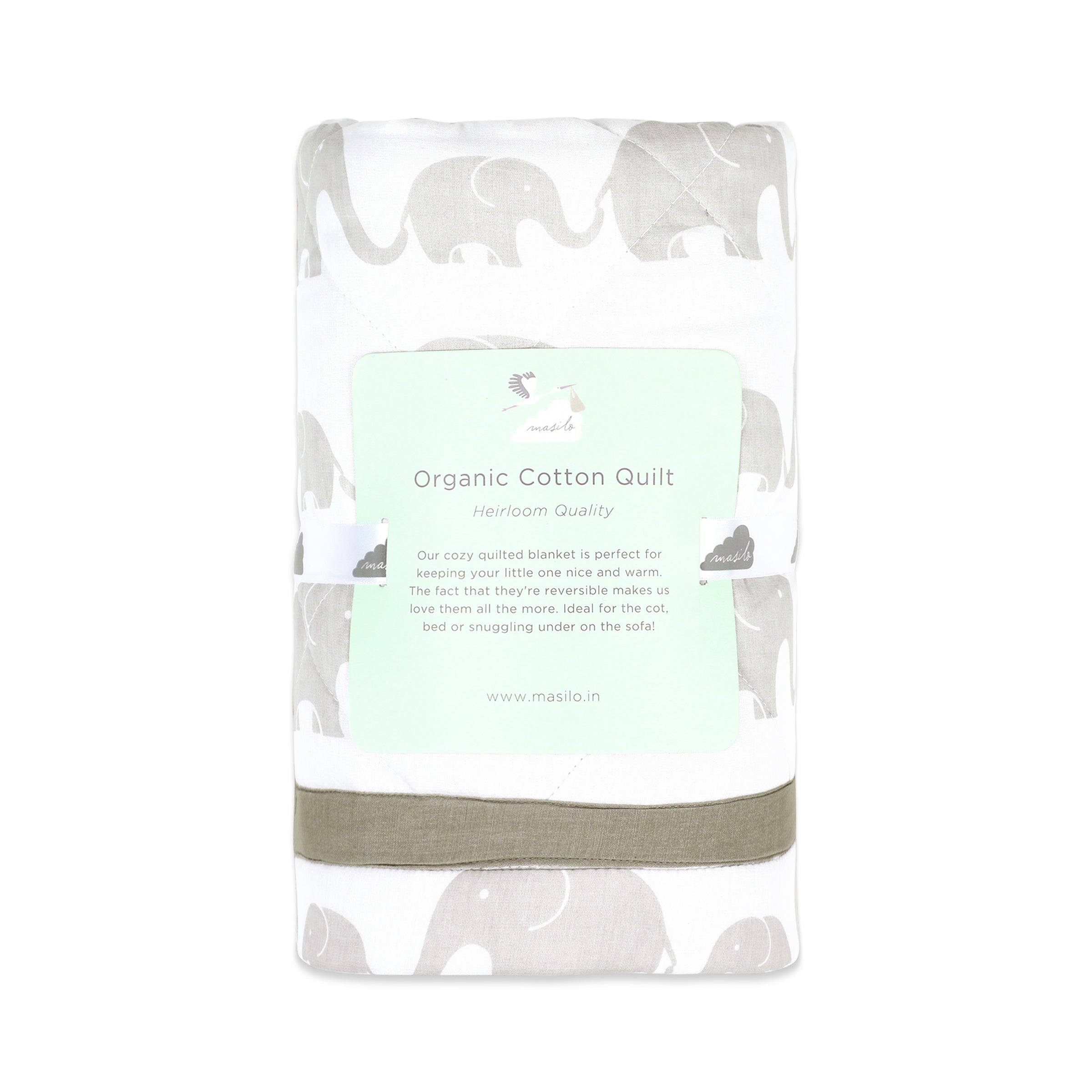 Organic Cotton Quilt - Elephant Parade