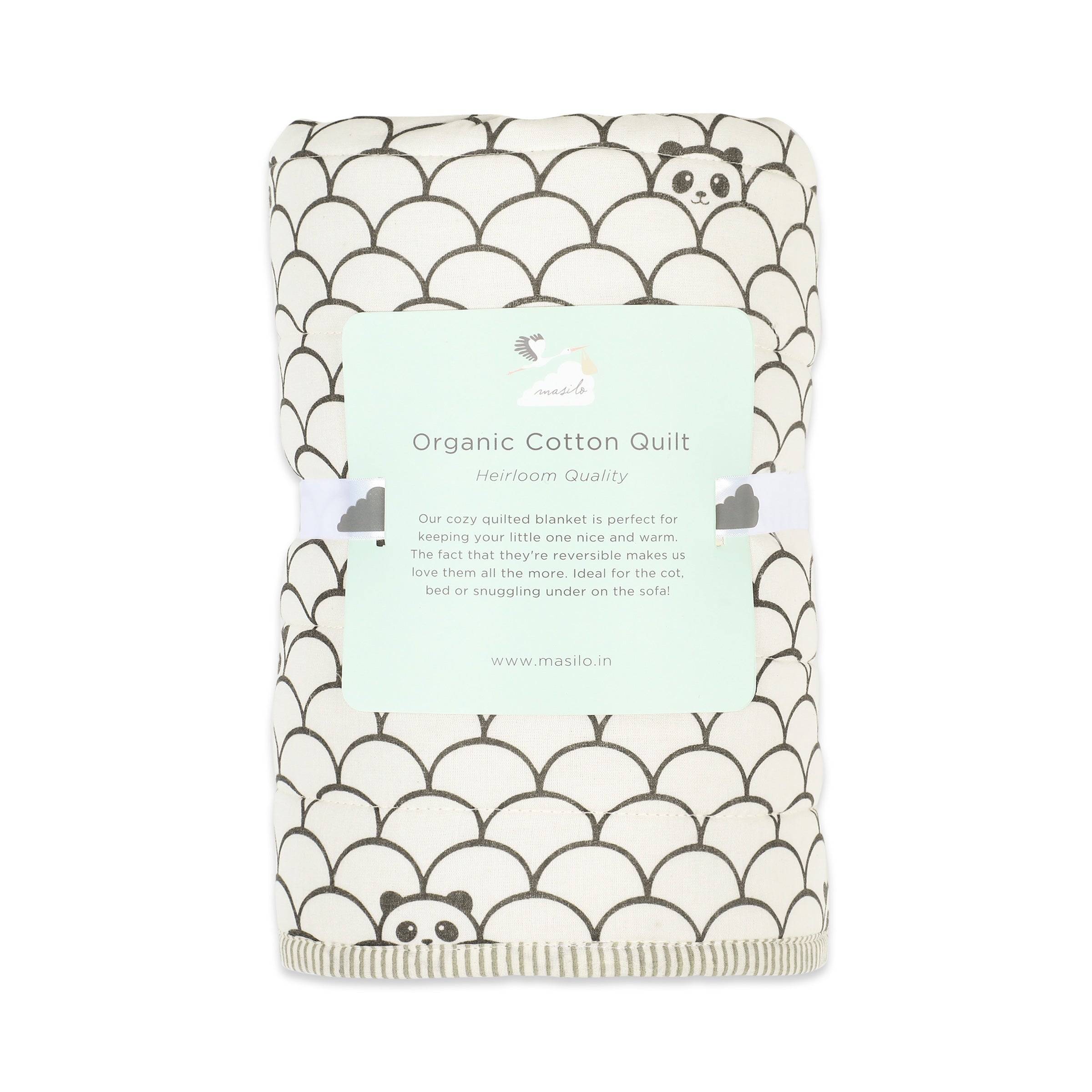 Organic Cotton Quilt - Peekaboo Panda