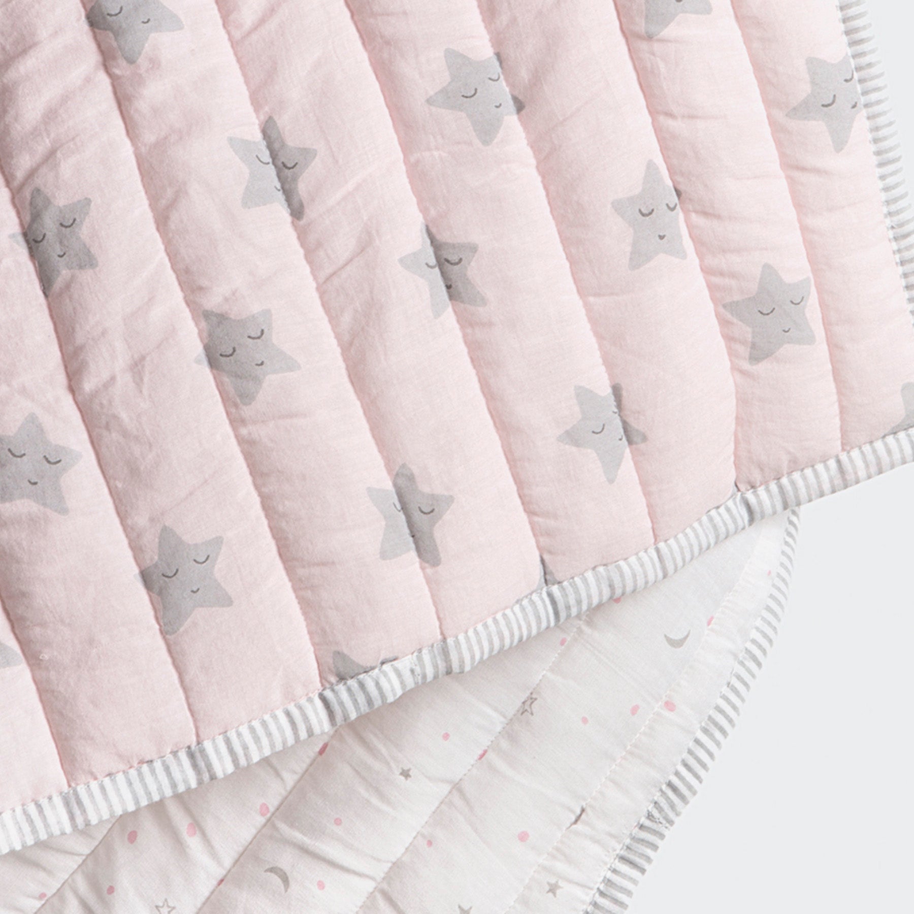 Organic Cotton Quilt - Sleepy Star - Pink