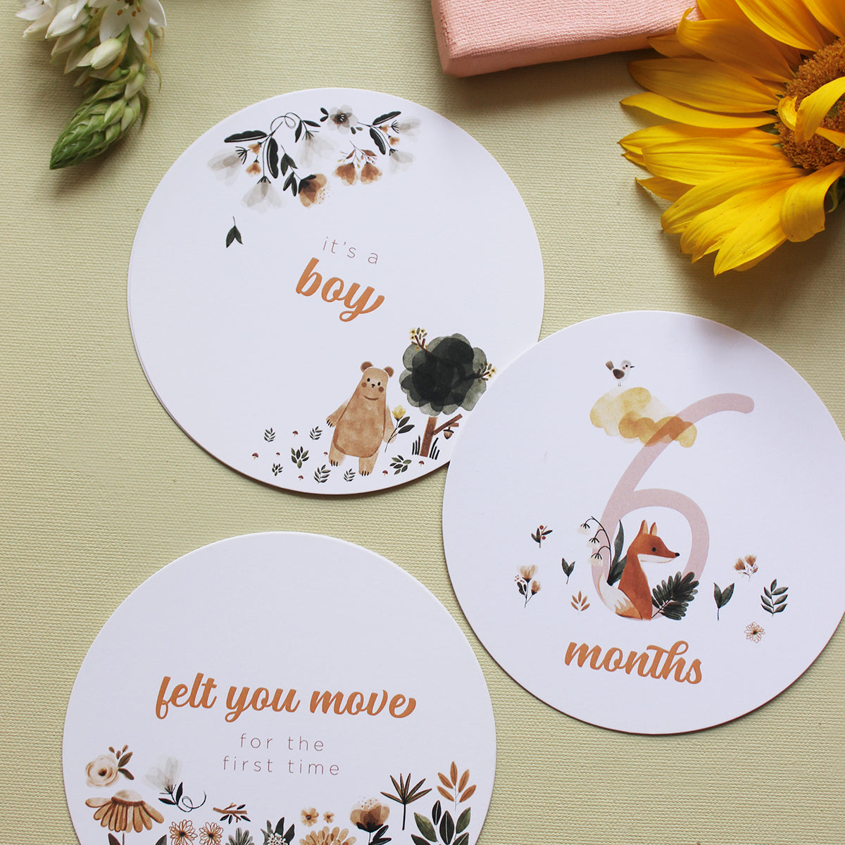 Mama Bear Pregnancy Milestone Card - Totdot