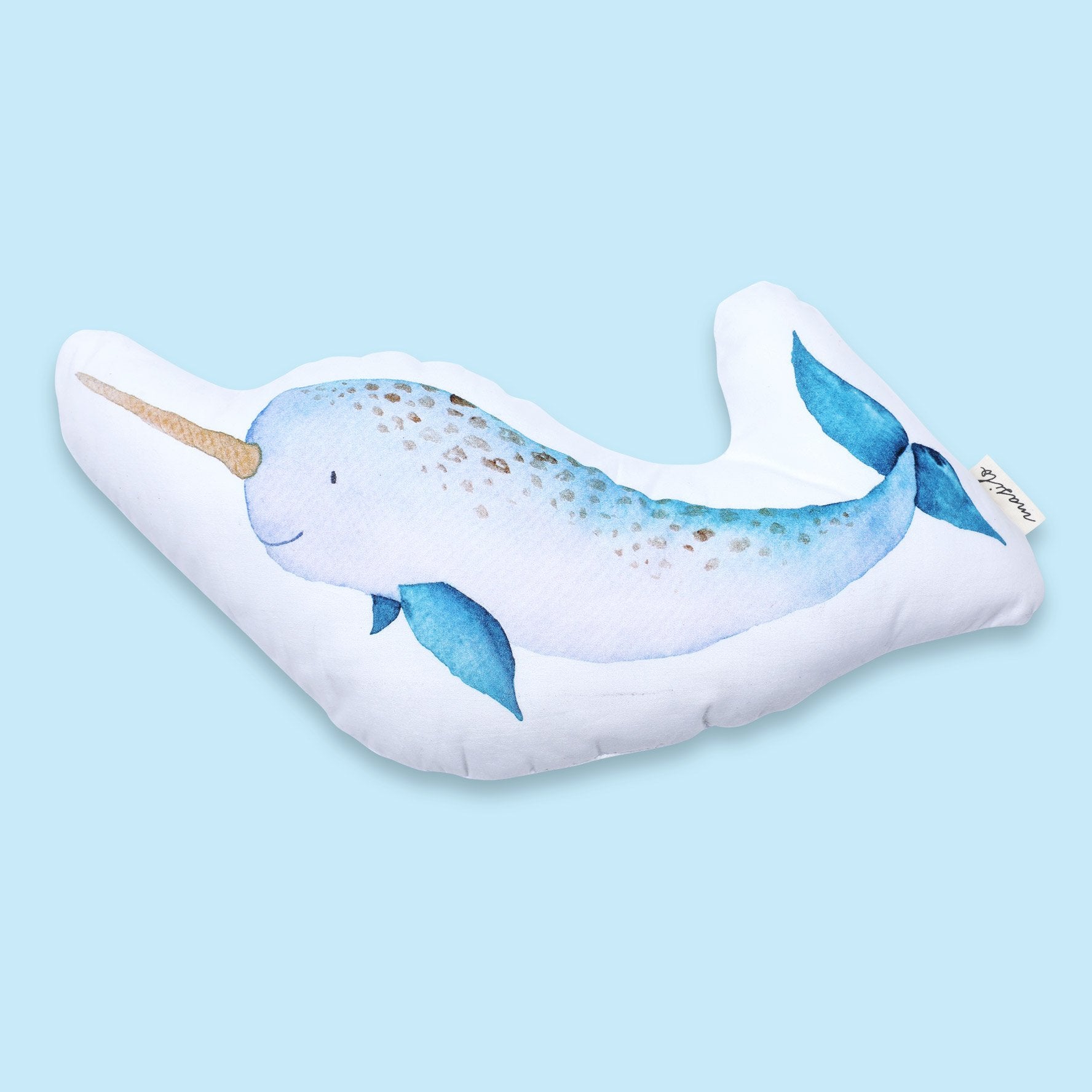 Organic Shape Cushion - Narwhal