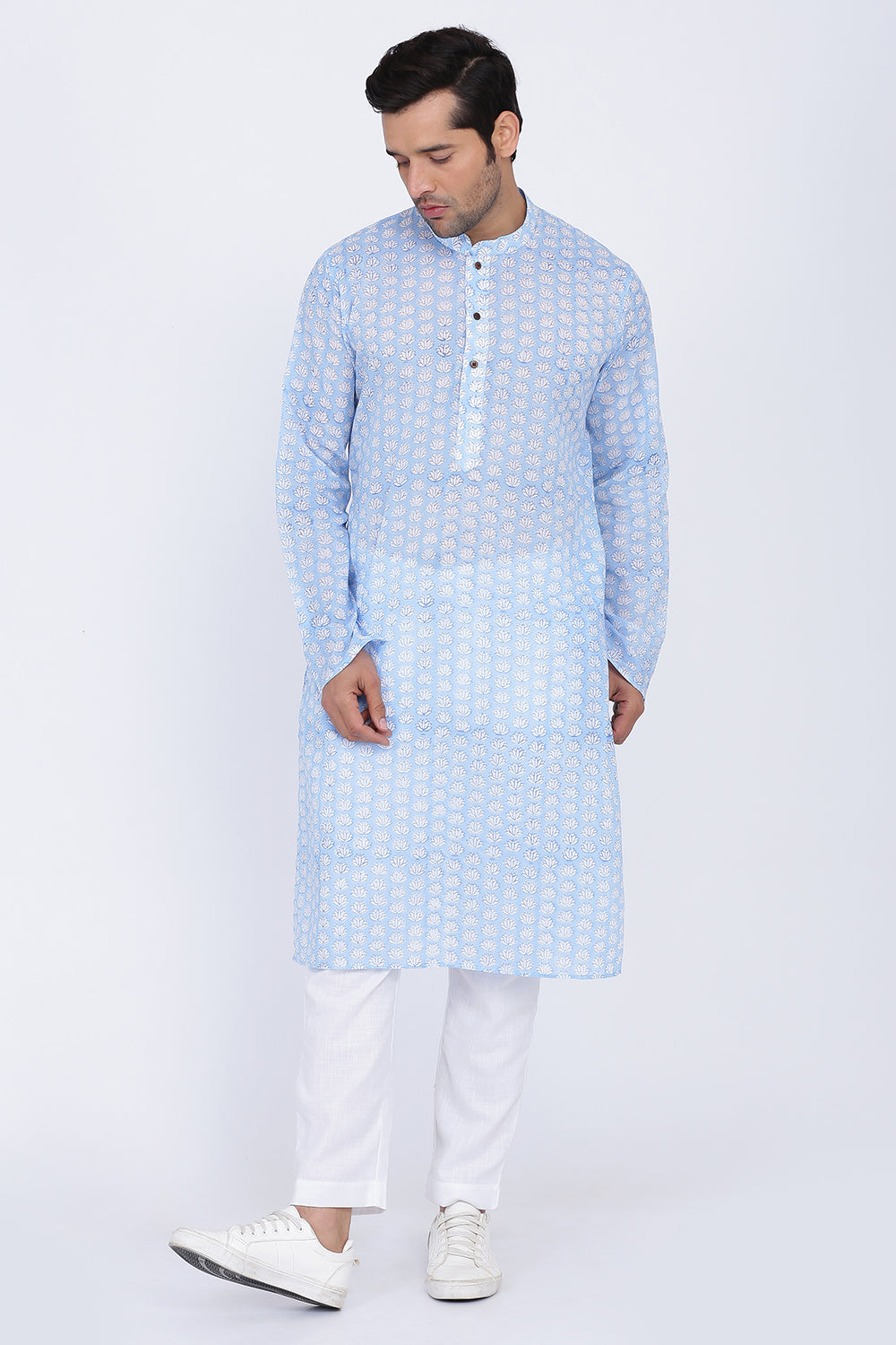 Mist Handblock Kurta