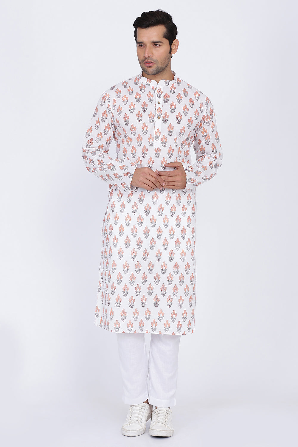 Flax Handblock Kurta