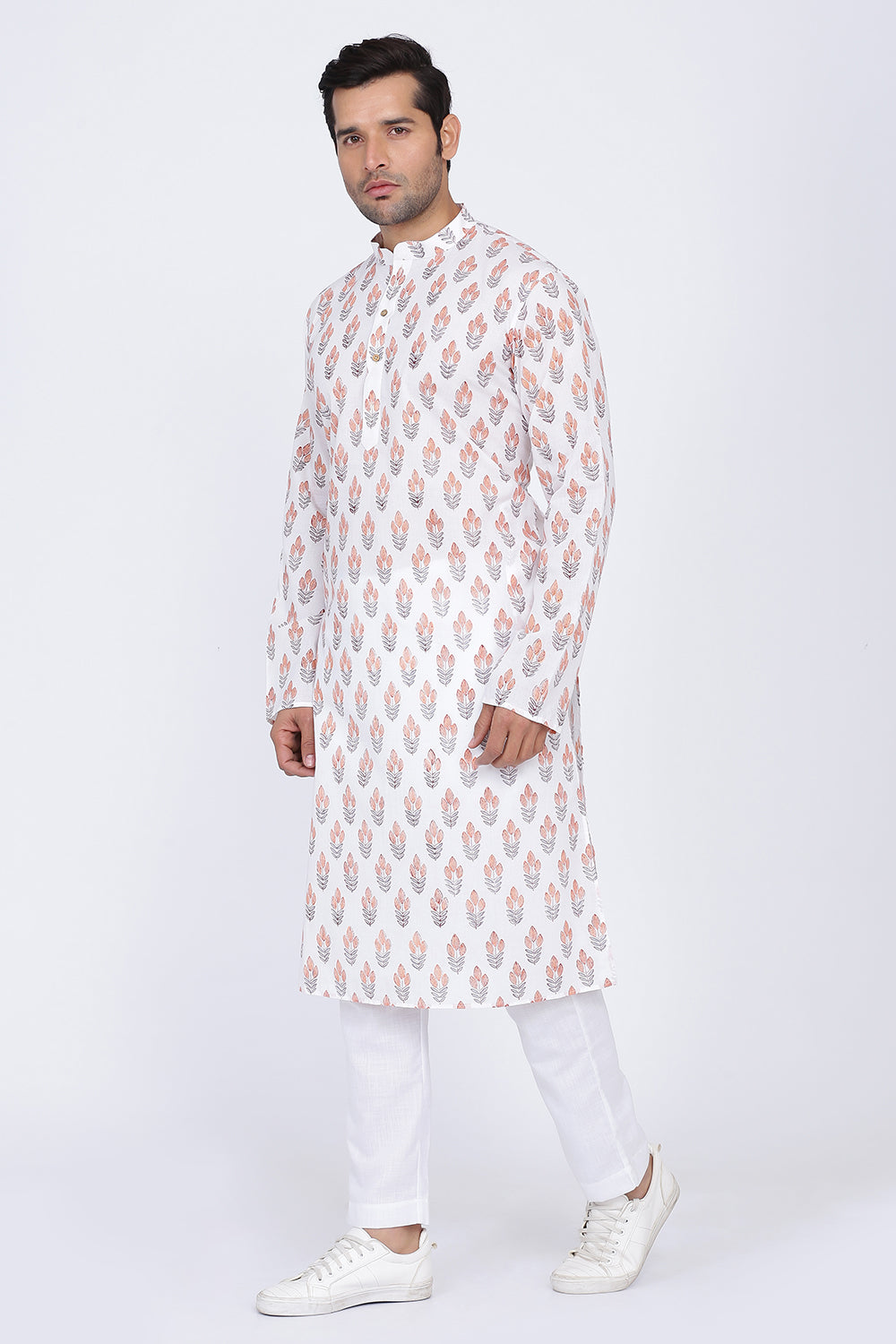 Flax Handblock Kurta