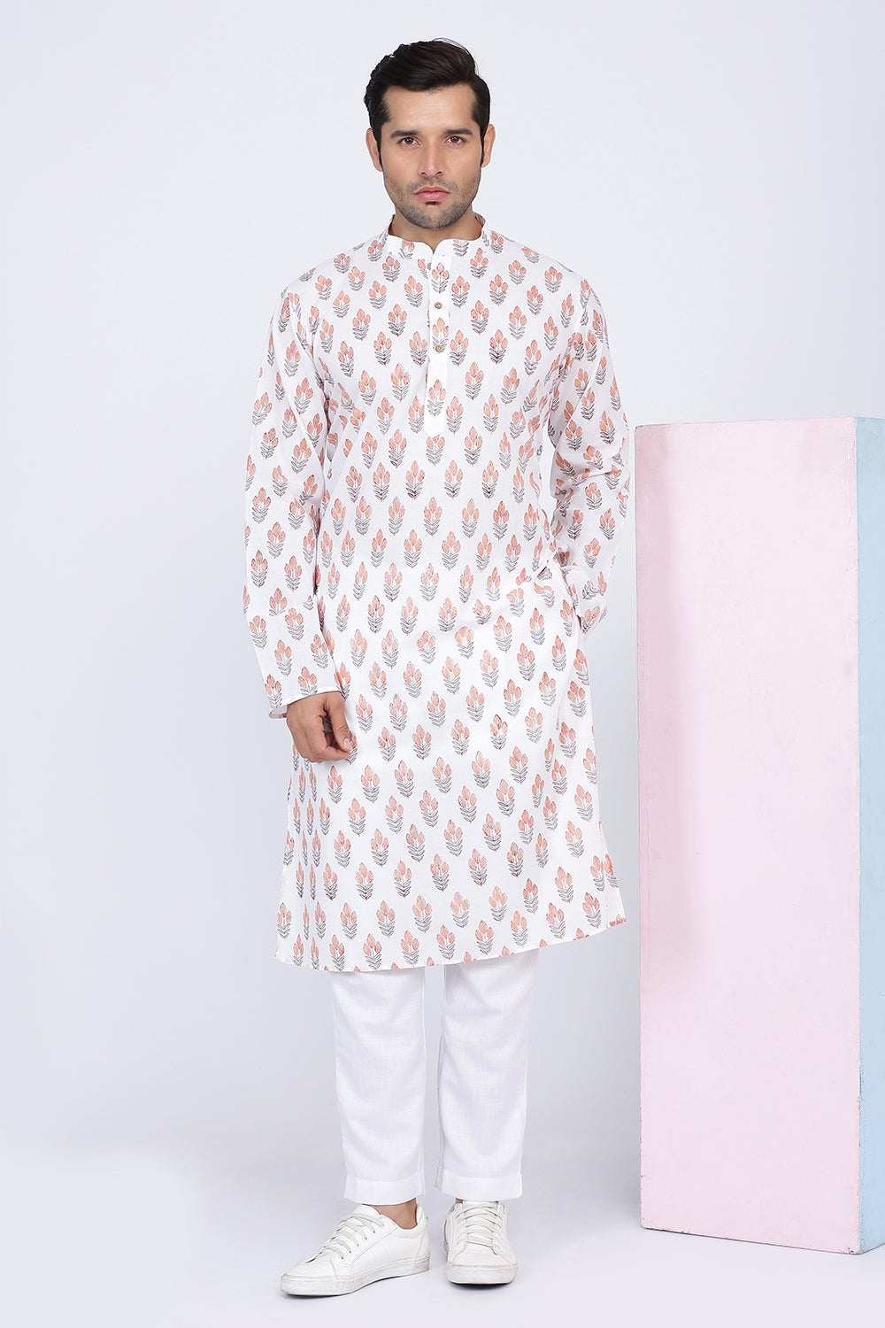 Flax Handblock Kurta