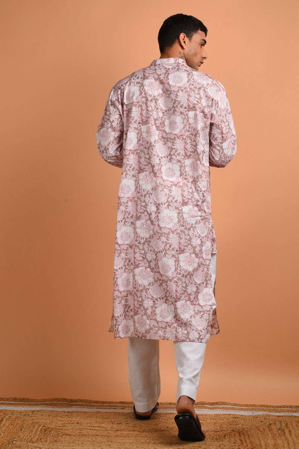 Brown Handblock Kurta