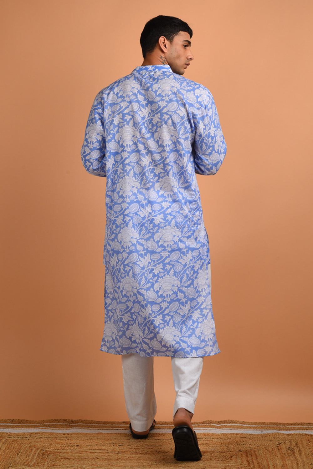 Azure Handblock Kurta