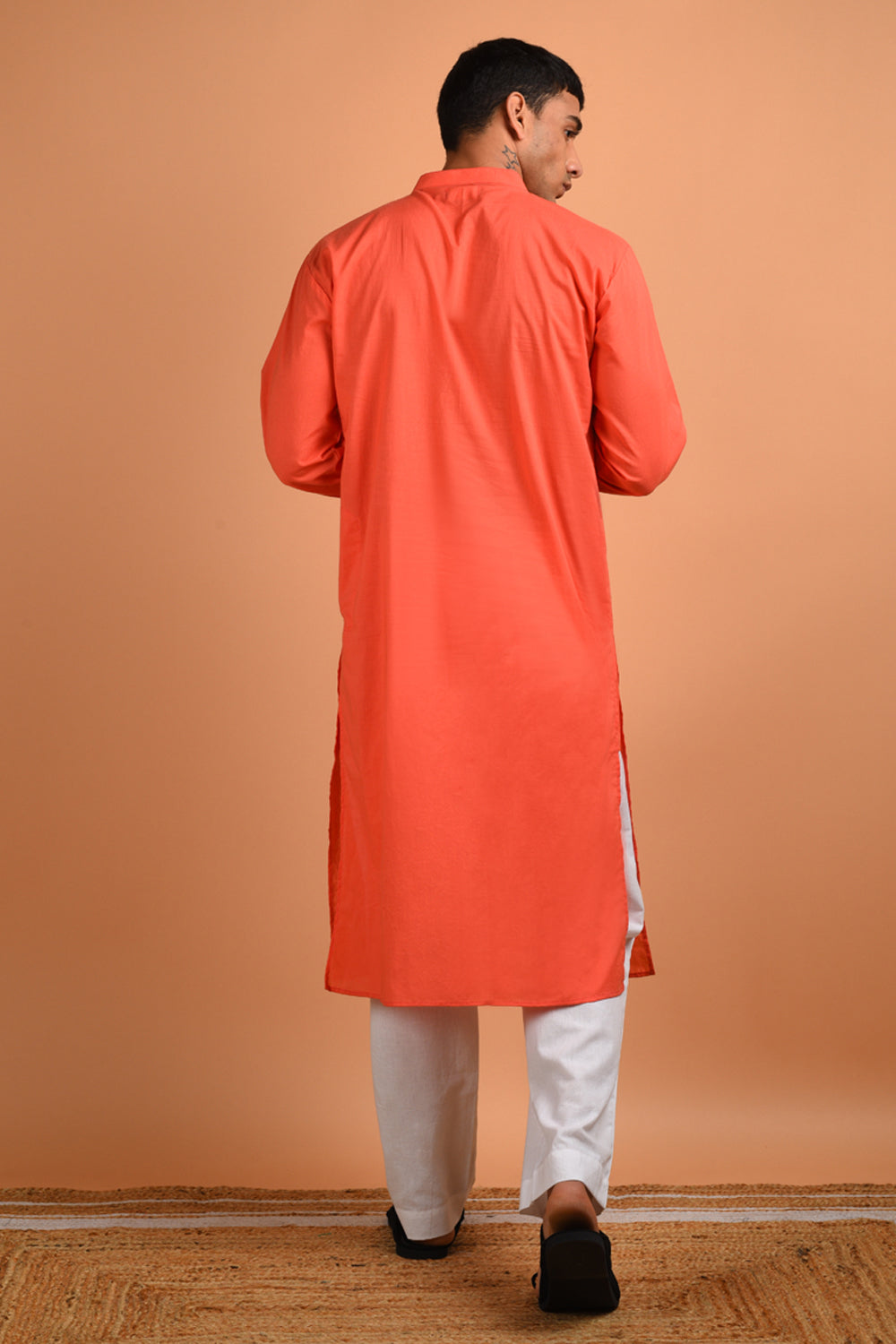 Coral Cotton Kurta